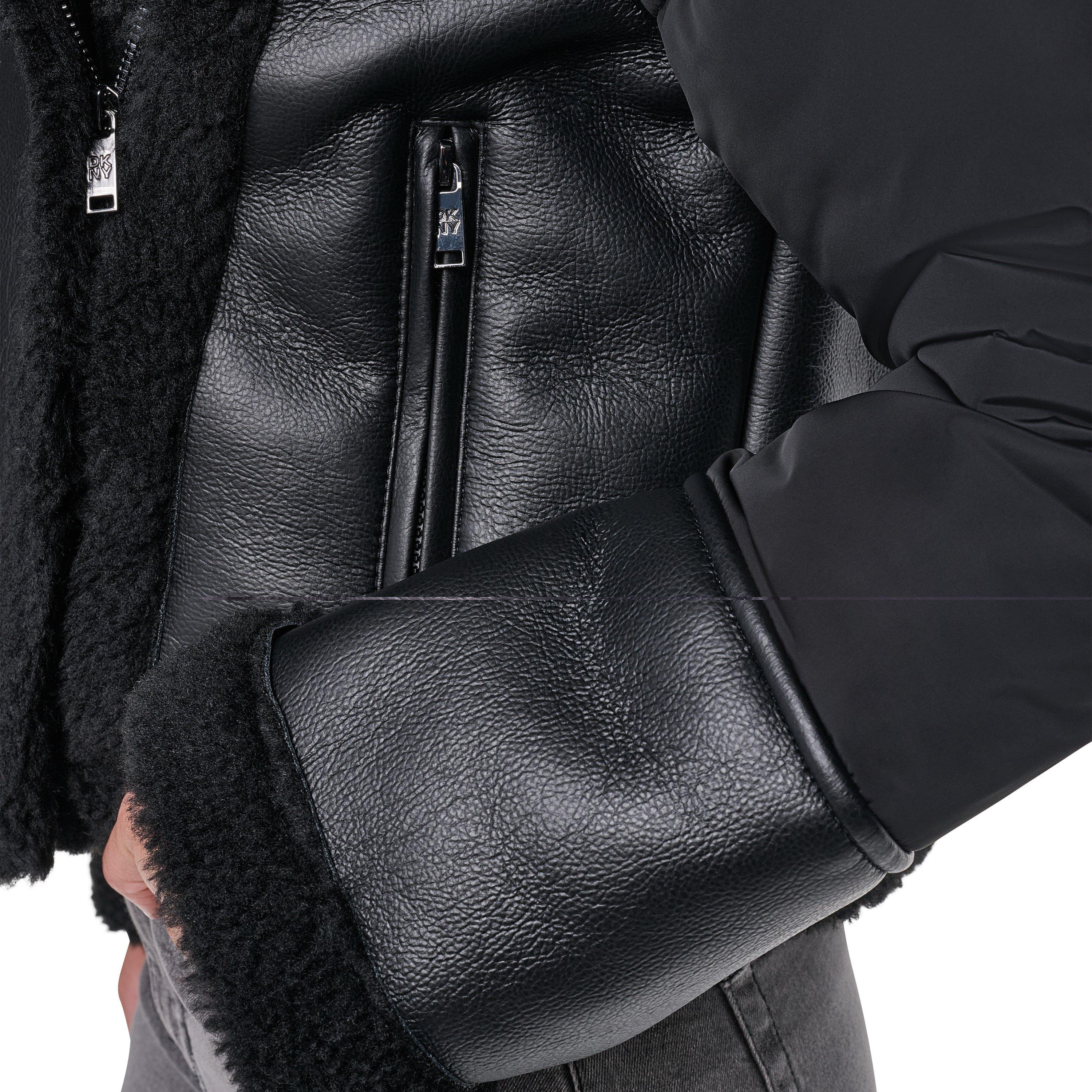 Black/Black - DKNY - DKNY Faux Fur Jkt Ld64 - 6