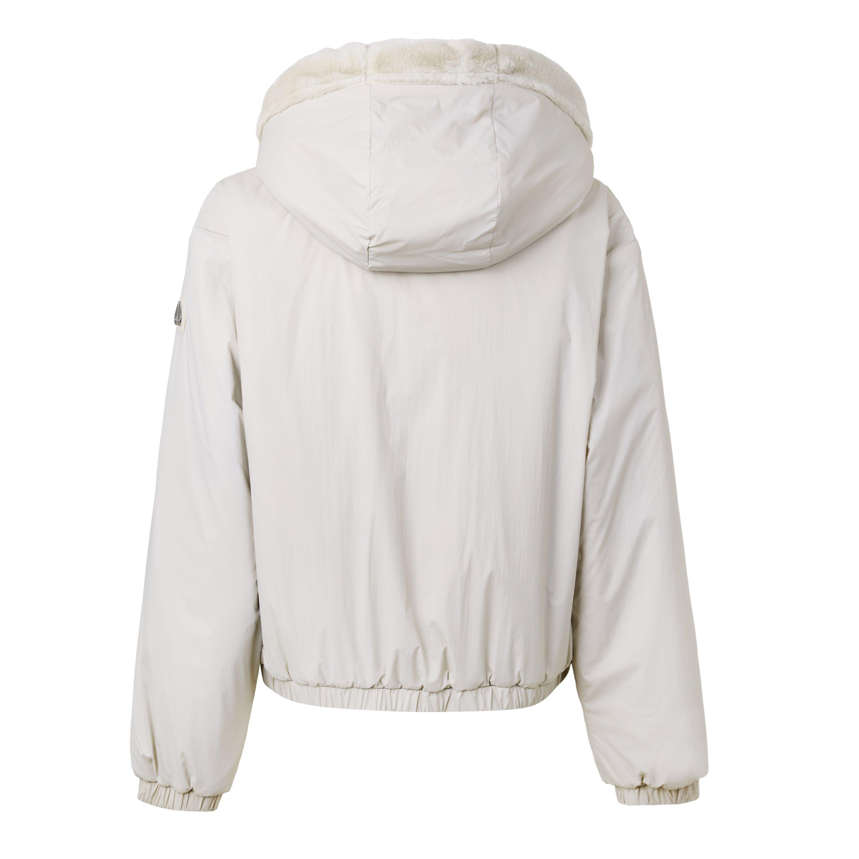 Alabaster 1754 - Moose Knuckles - Women's Eaton Bunny Faux Fur Oversized-Fit Bomber Jacket - 2