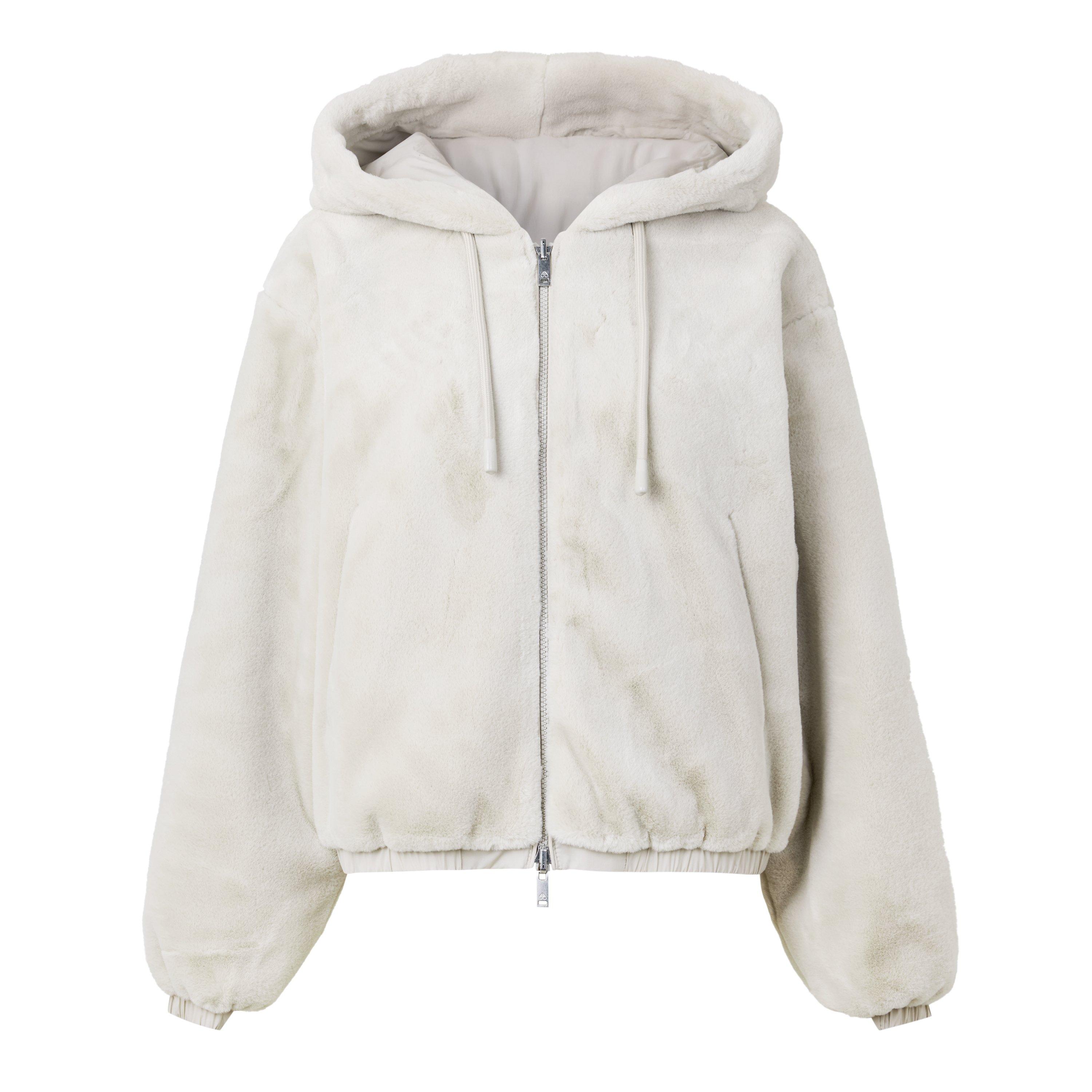 Alabaster 1754 - Moose Knuckles - Women's Eaton Bunny Faux Fur Oversized-Fit Bomber Jacket - 3