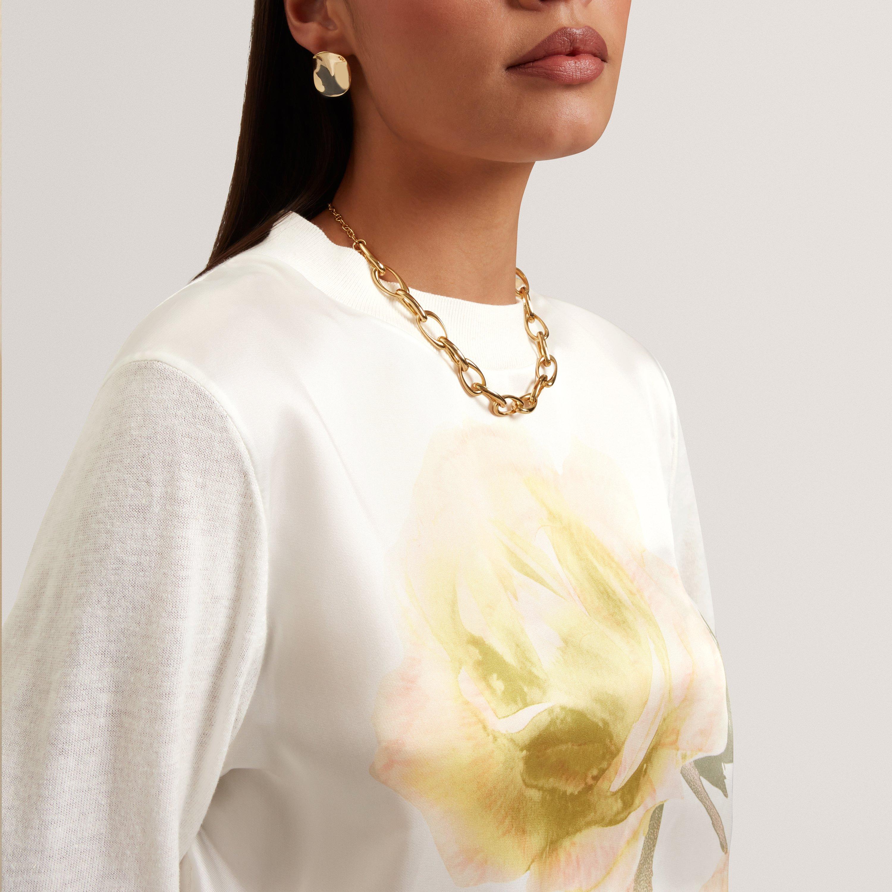 IVORY - Ted Baker - Women's Long Sleeve Printed Crew Sweatshirt - 4