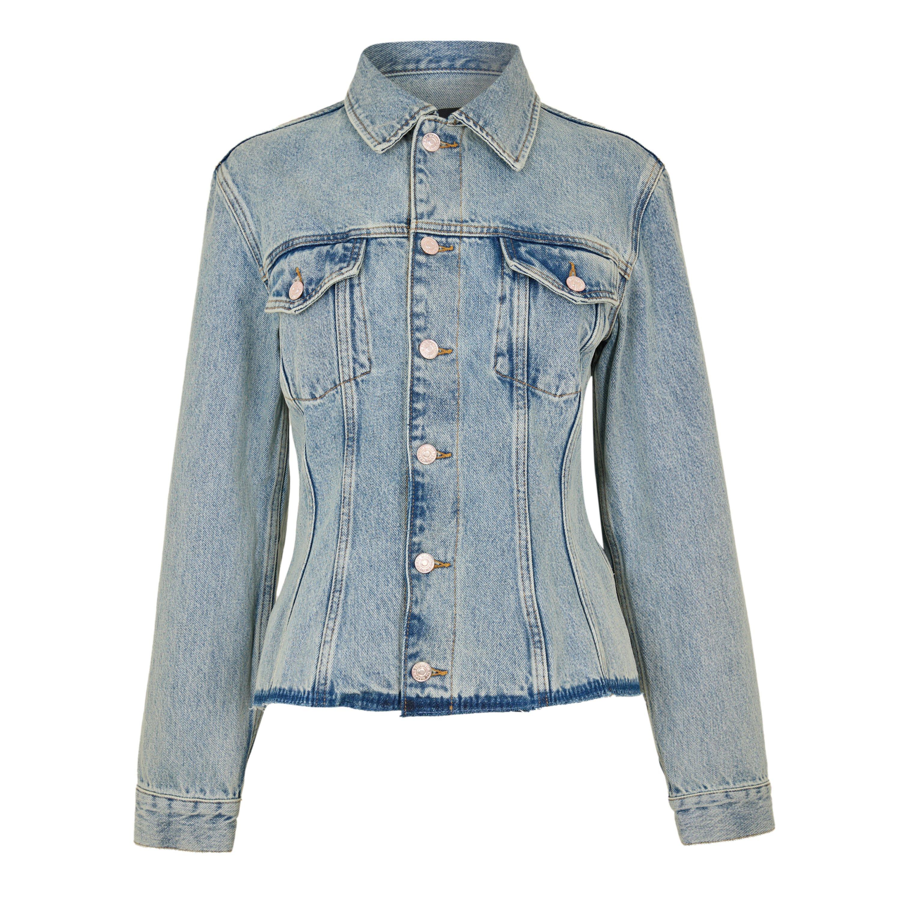 Blue Erosion - 7 For All Mankind - Women's Denim Jacket - 1