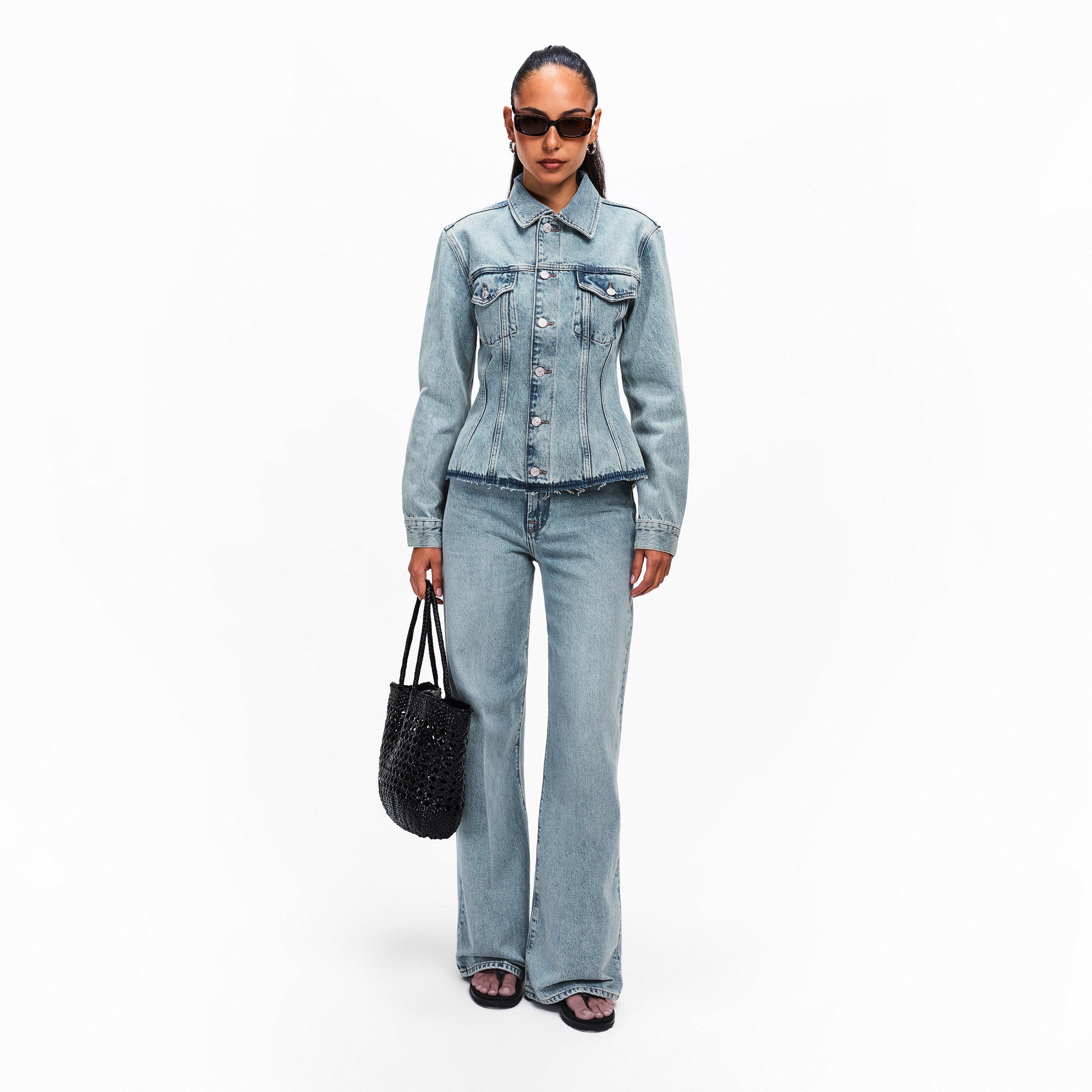 Blue Erosion - 7 For All Mankind - Women's Denim Jacket - 6