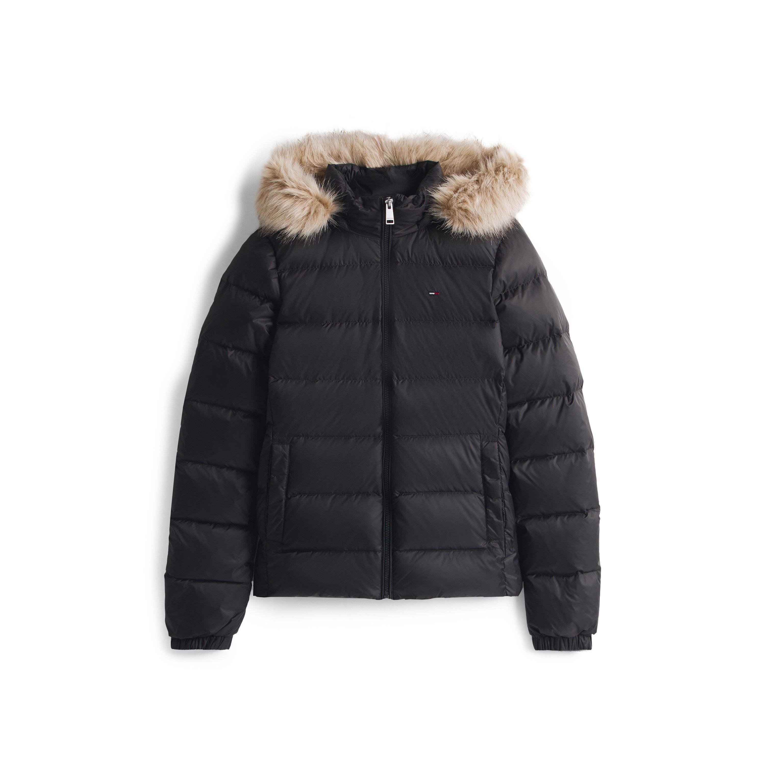 Tommy Jeans Women's Tjw Basic Hooded Down Jacket Ext - Black 2 - 8 (XS)