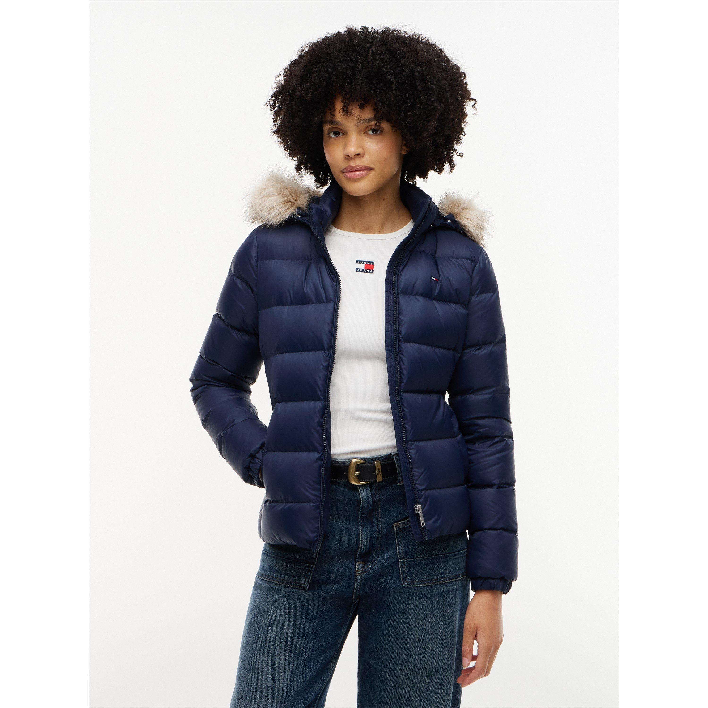 Dark Blue - Tommy Jeans - Tommy Jeans Tjw Basic Hooded Down Jacket Ext - 2