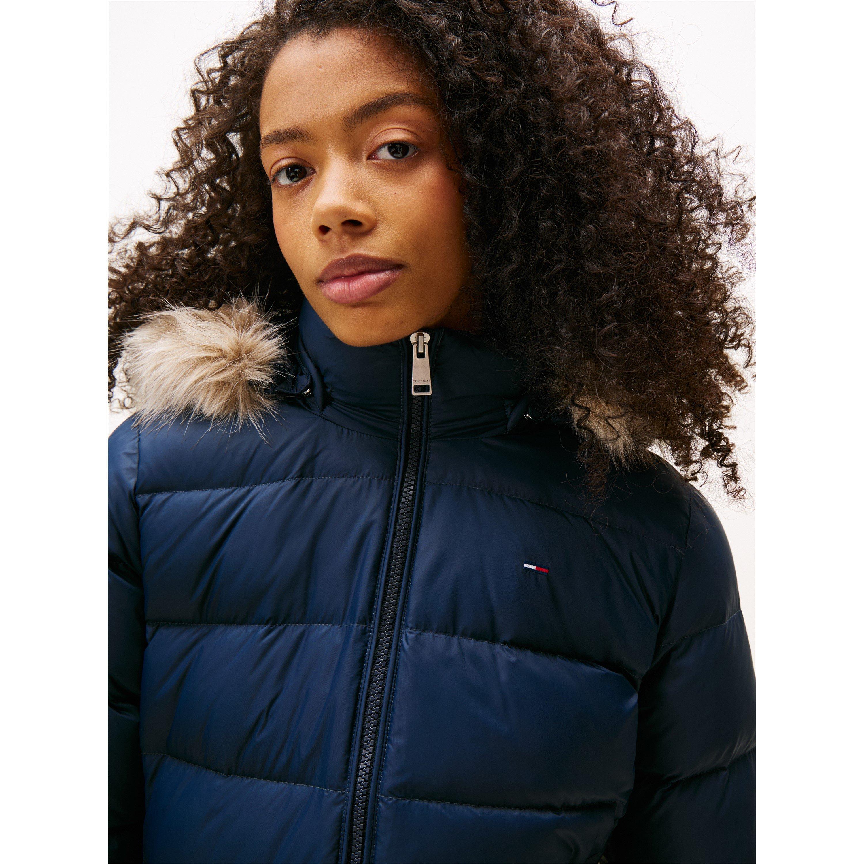 Dark Blue - Tommy Jeans - Tommy Jeans Tjw Basic Hooded Down Jacket Ext - 5