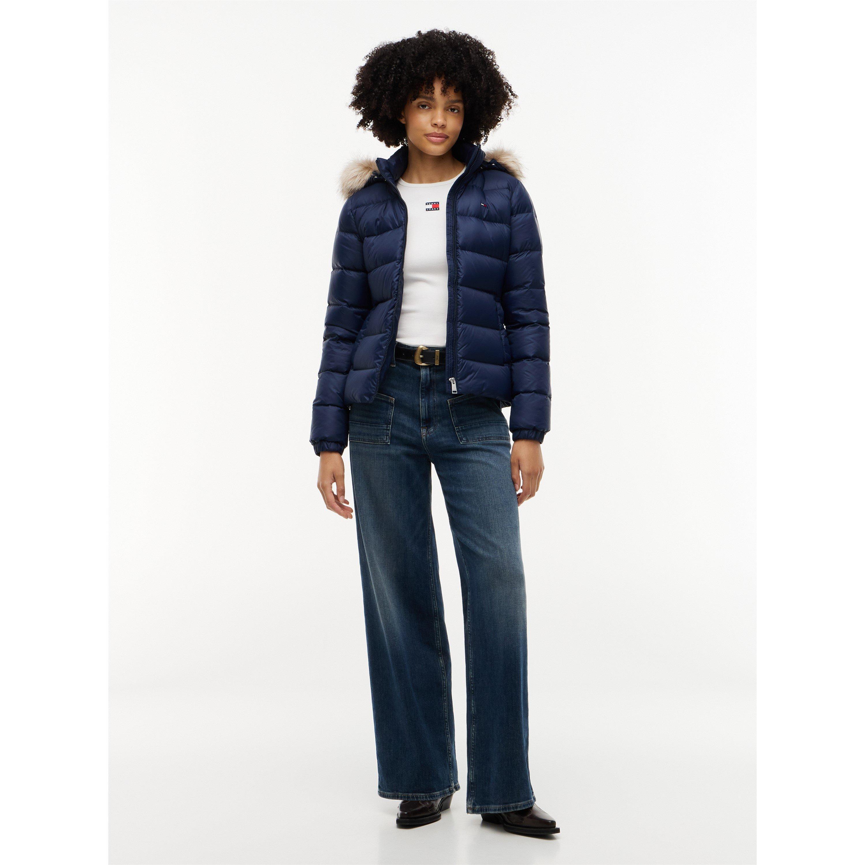 Dark Blue - Tommy Jeans - Tommy Jeans Tjw Basic Hooded Down Jacket Ext - 6