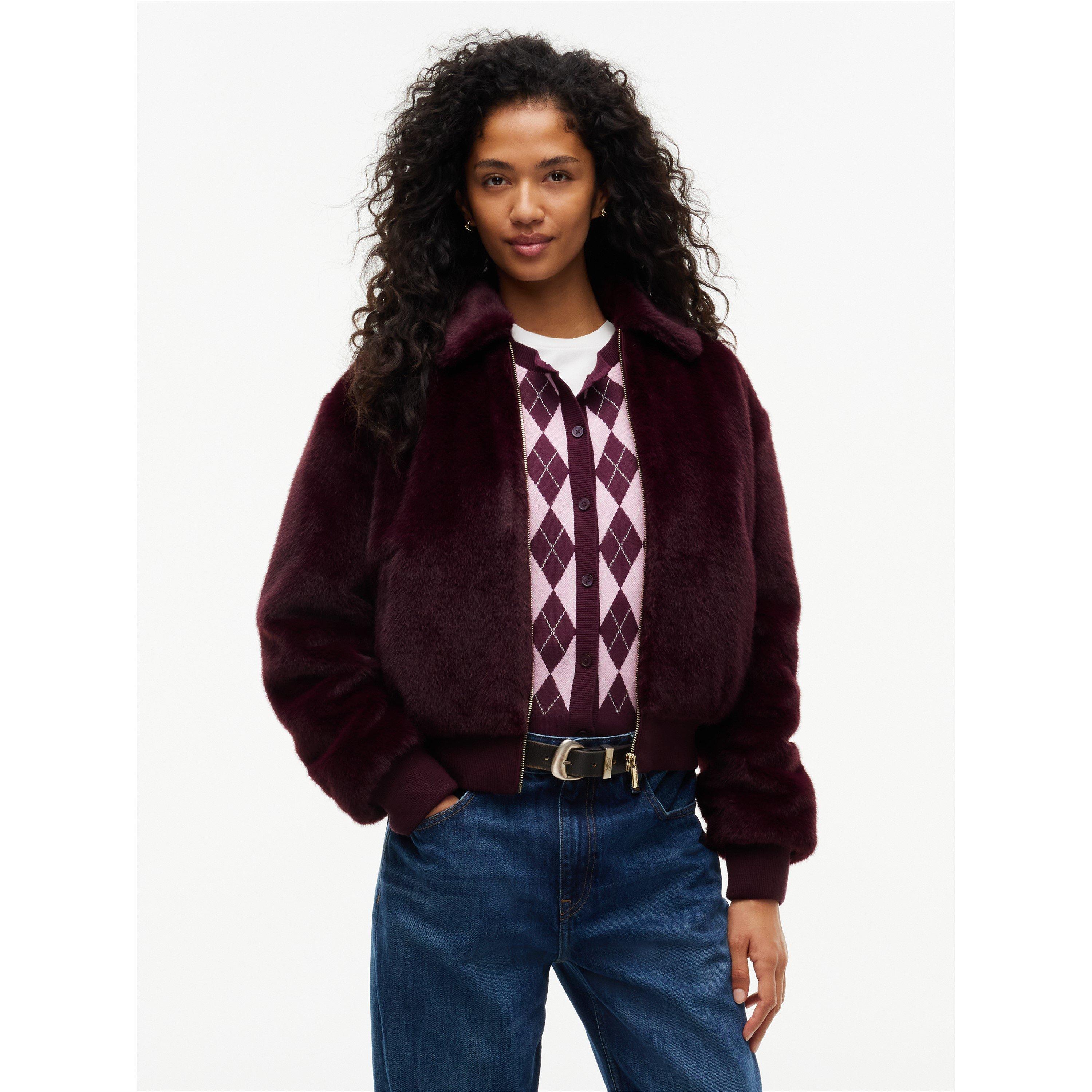 Calypso Berry - Tommy Jeans - TJ Faux Fur Jkt Ld64 - 2