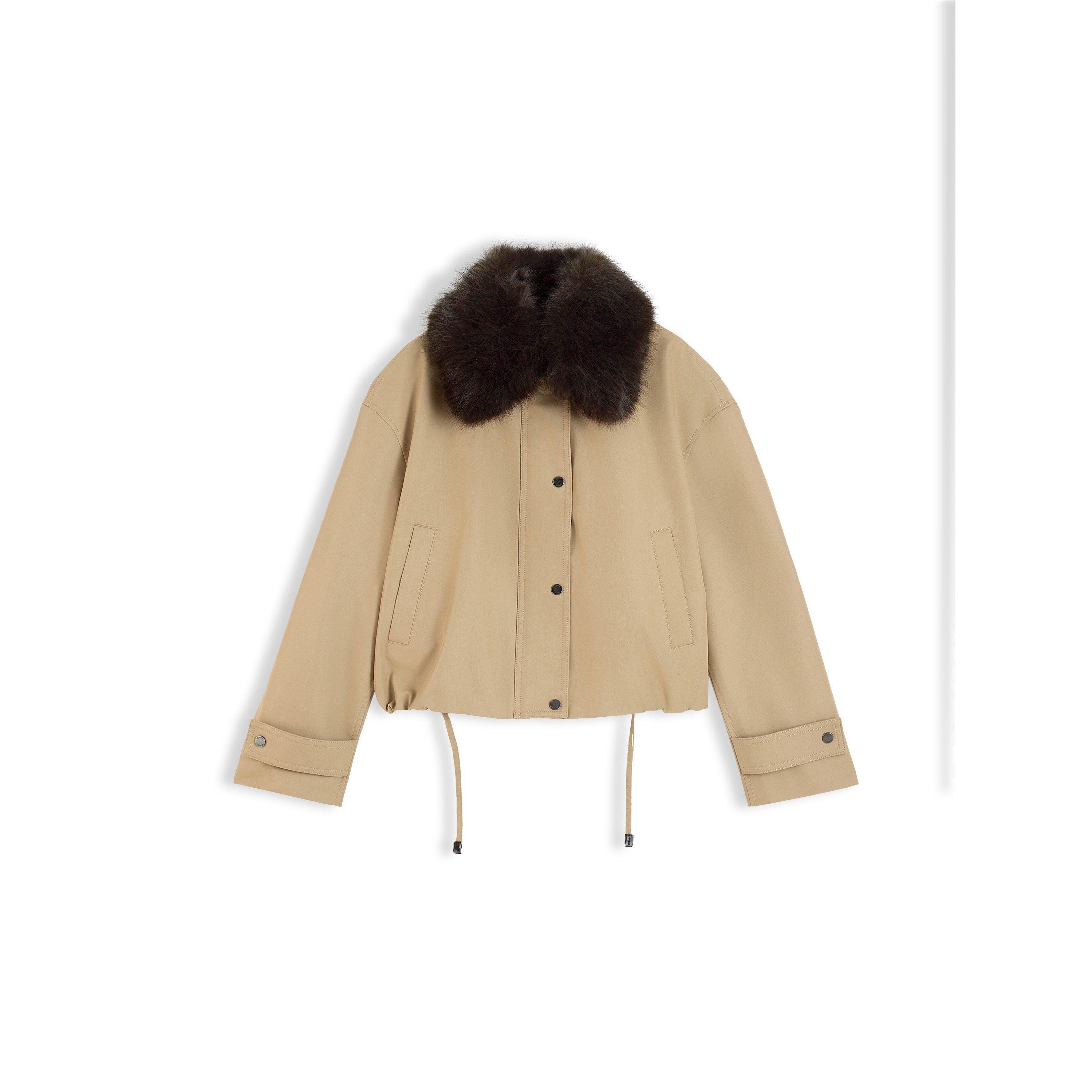 Tommy Hilfiger Women's Tommy Cttn Fur Jkt Ld64 - Camel - 12 (M)