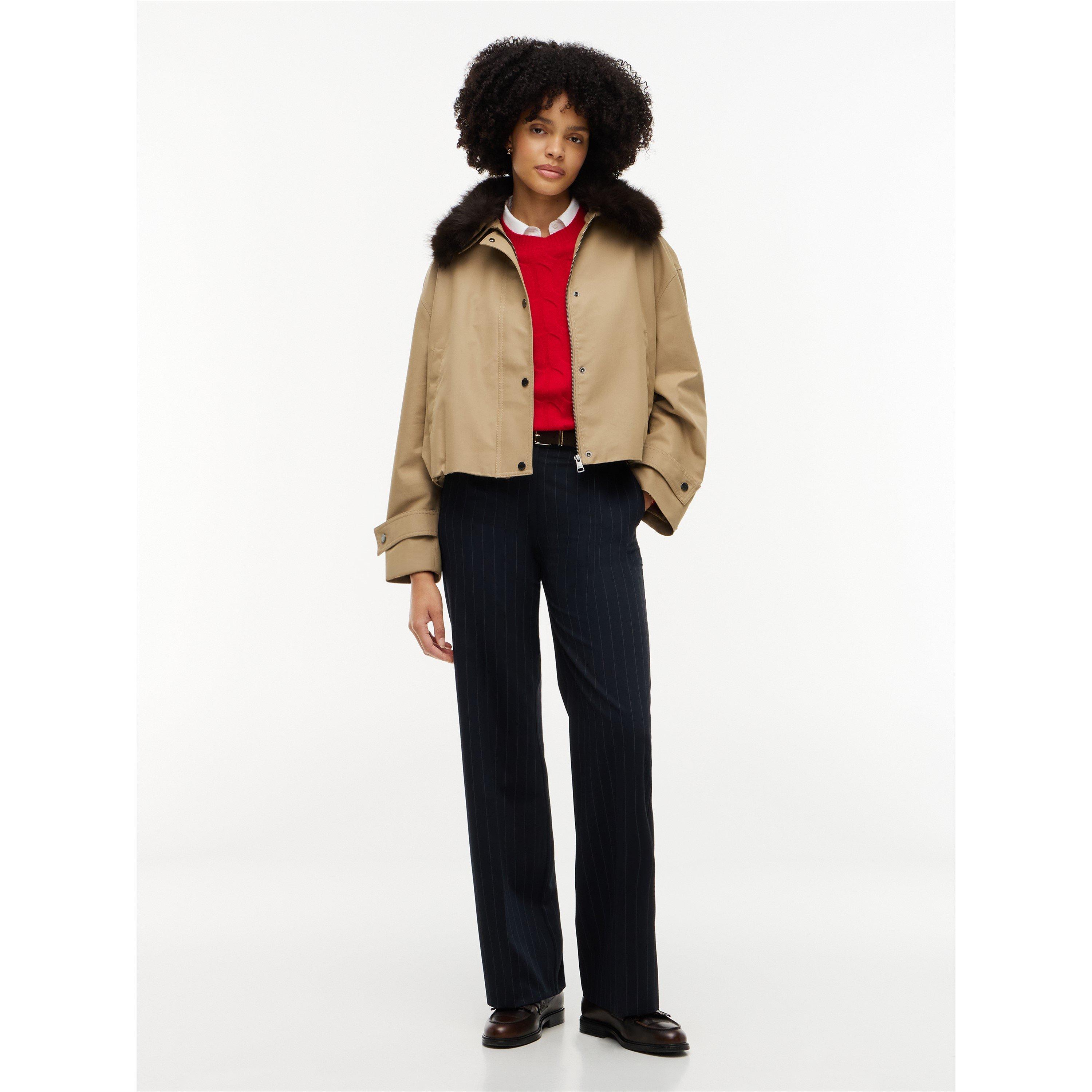 Camel - Tommy Hilfiger - Women's Cotton Fur Barn Jacket - 4