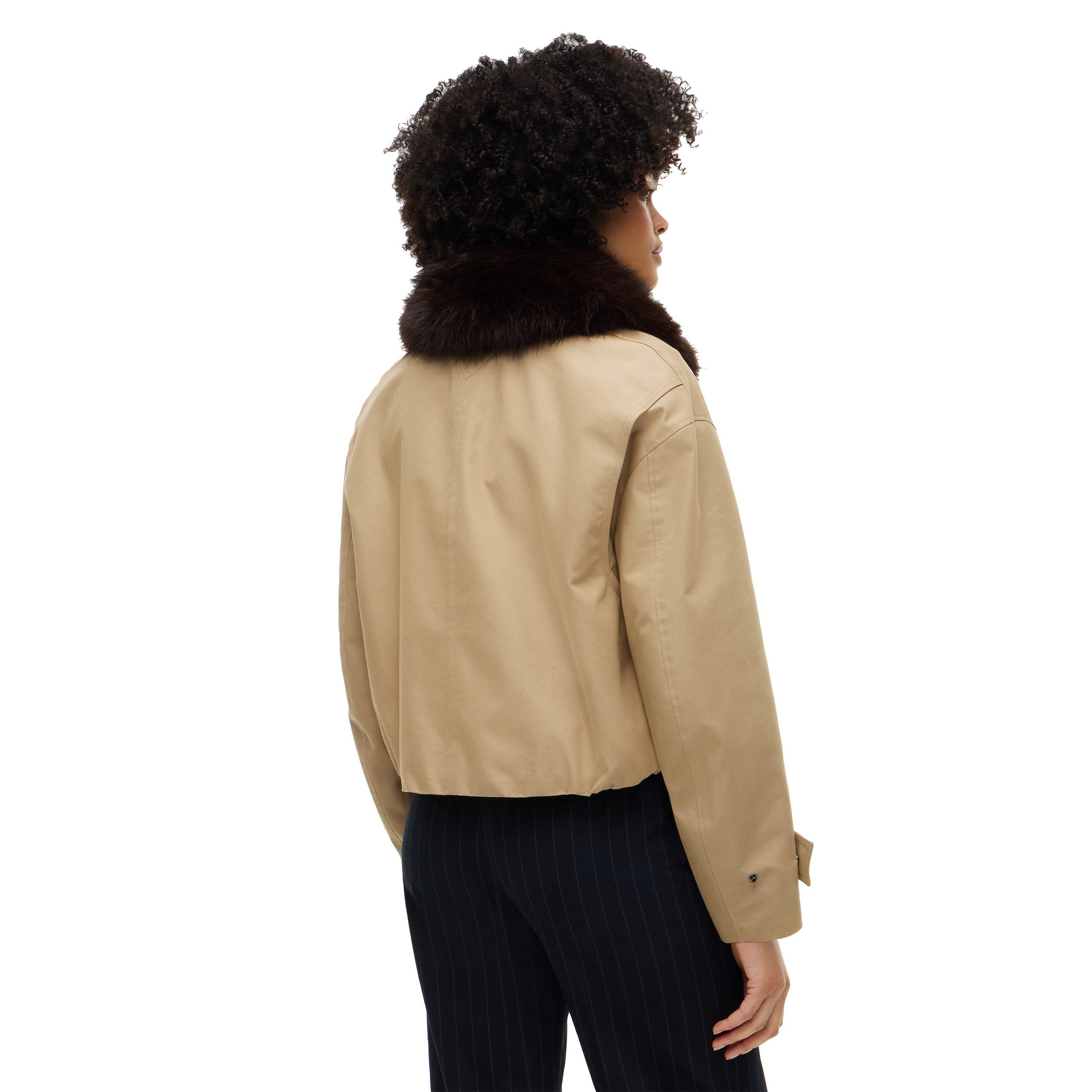 Camel - Tommy Hilfiger - Women's Cotton Fur Barn Jacket - 5