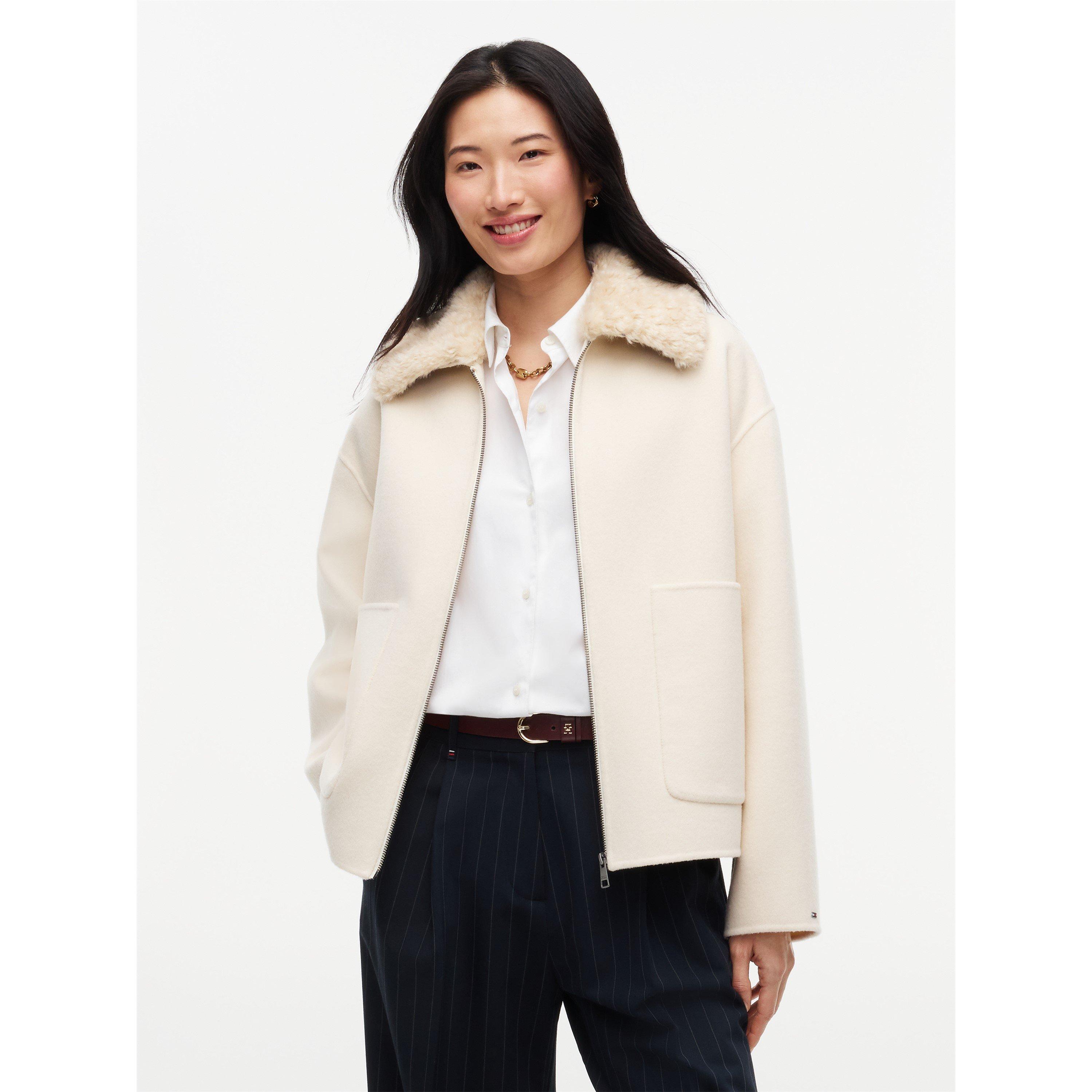 Cream - Tommy Hilfiger - Tommy Wool ZP Jkt Ld64 - 2