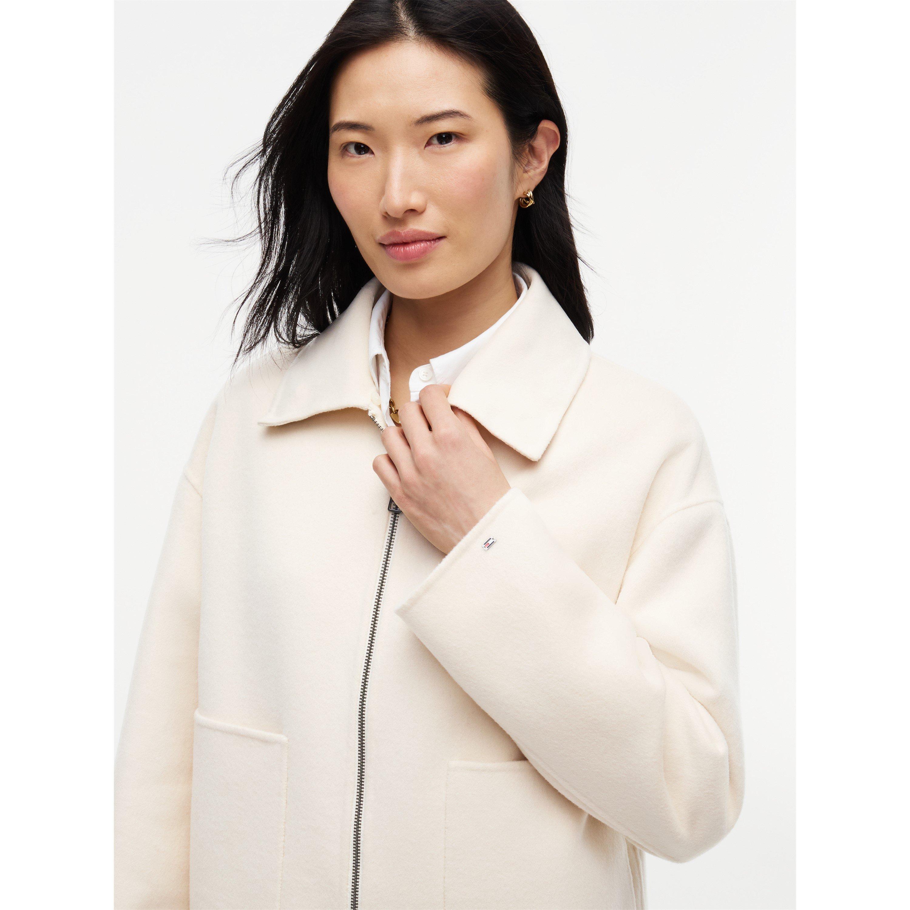 Cream - Tommy Hilfiger - Tommy Wool ZP Jkt Ld64 - 4