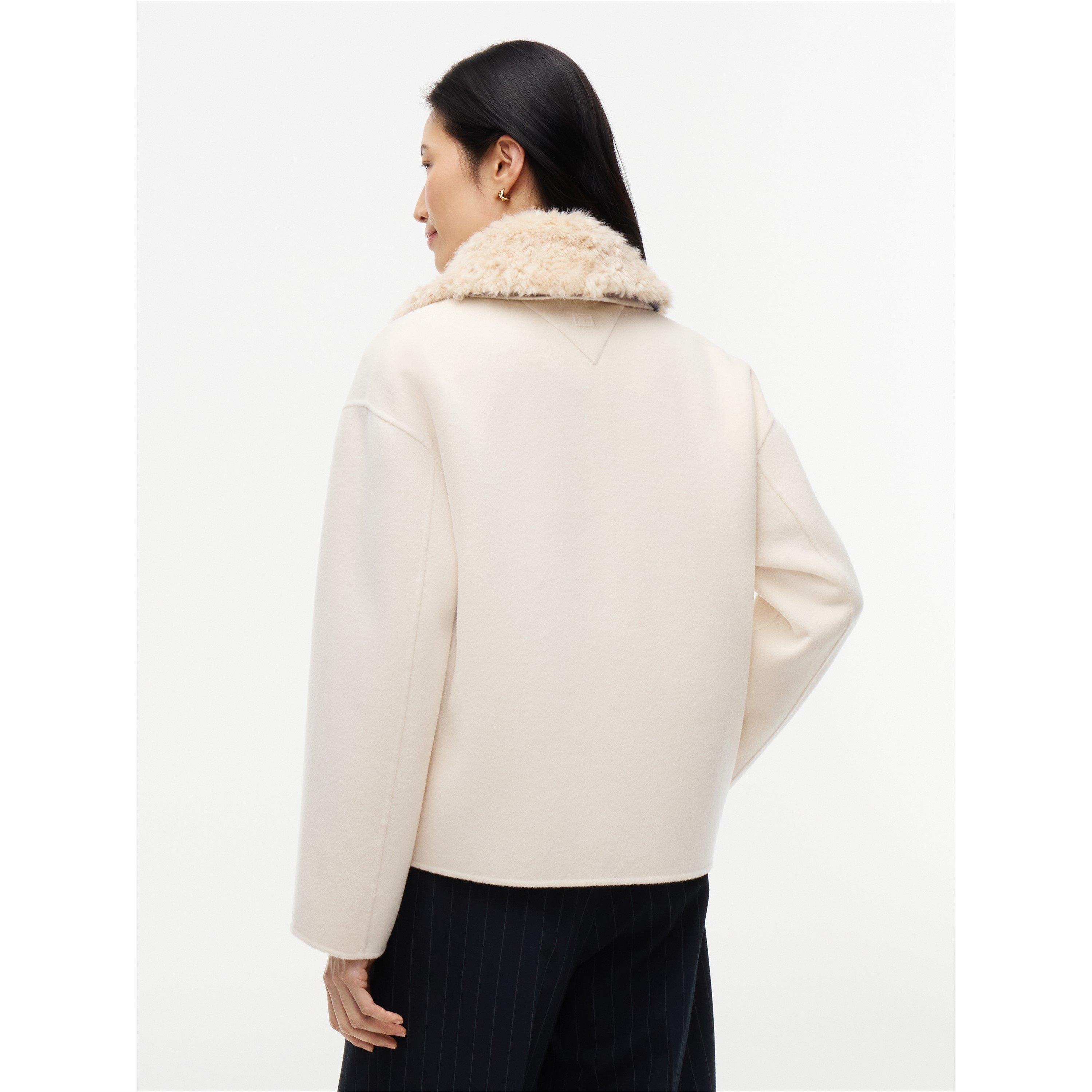 Cream - Tommy Hilfiger - Tommy Wool ZP Jkt Ld64 - 6