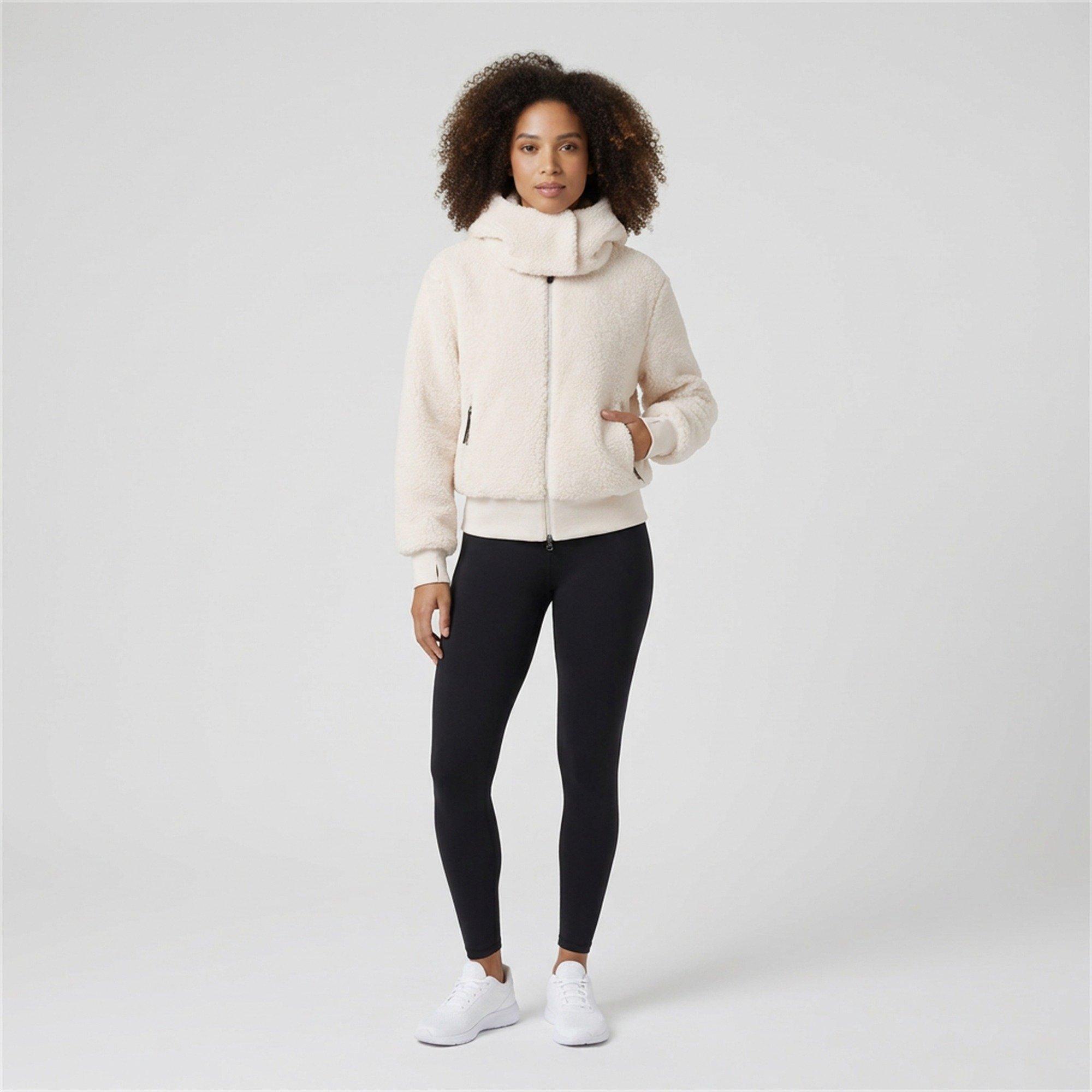 Cream - Arctic Army - Women's Teddy Fleece Hooded Sherpa Jacket - 7