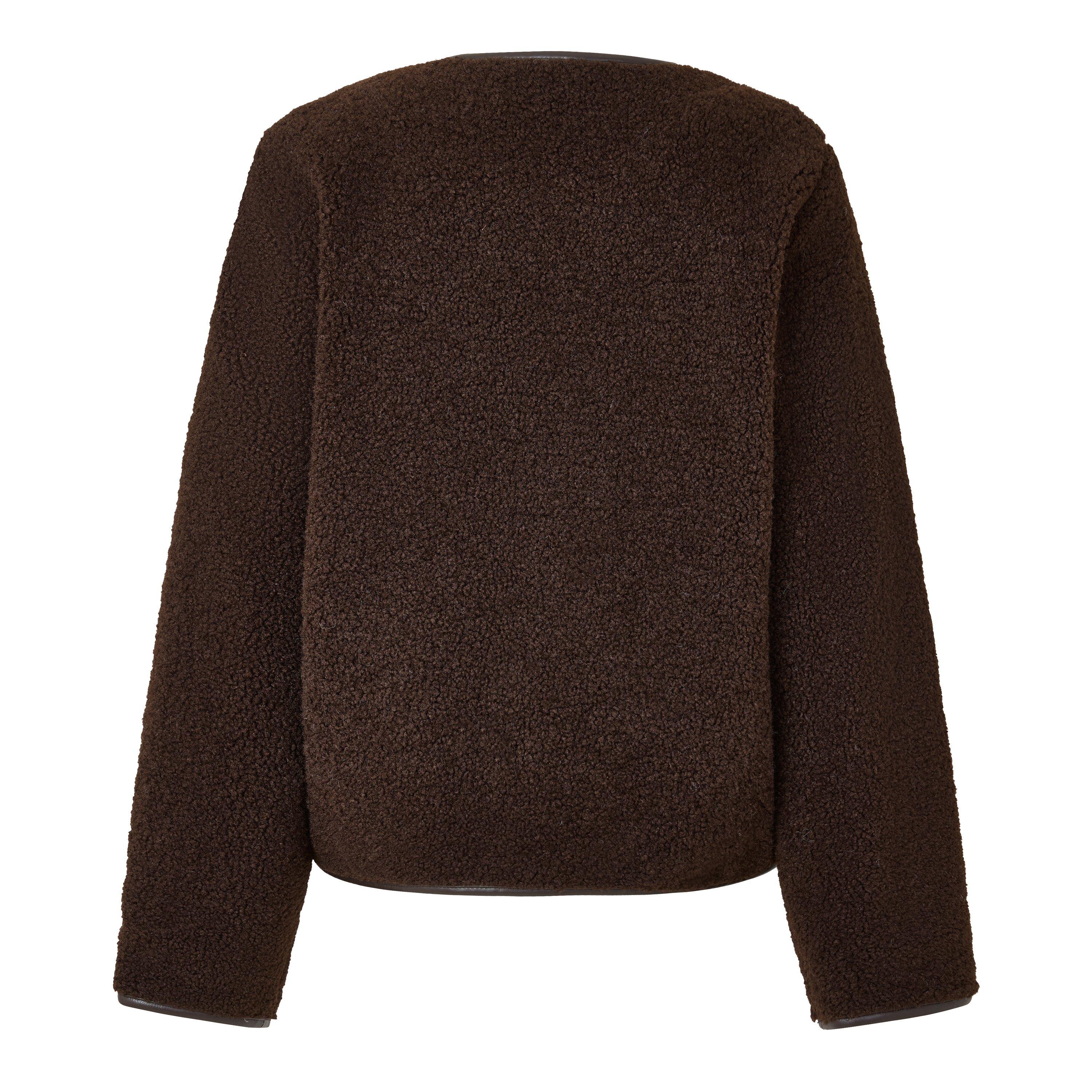 CIRCUIT BROWN - Lauren by Ralph Lauren - Women's Teddy PU-Lined Shearling Jacket - 2