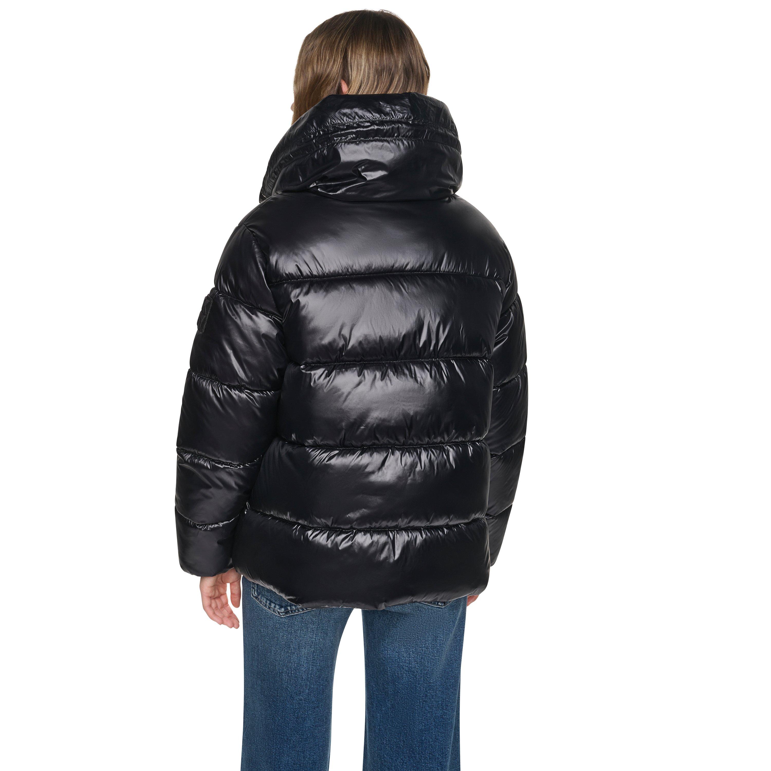 Met Black - DKNY - DKNY Puffer Coat w/ Drama Collar - 3