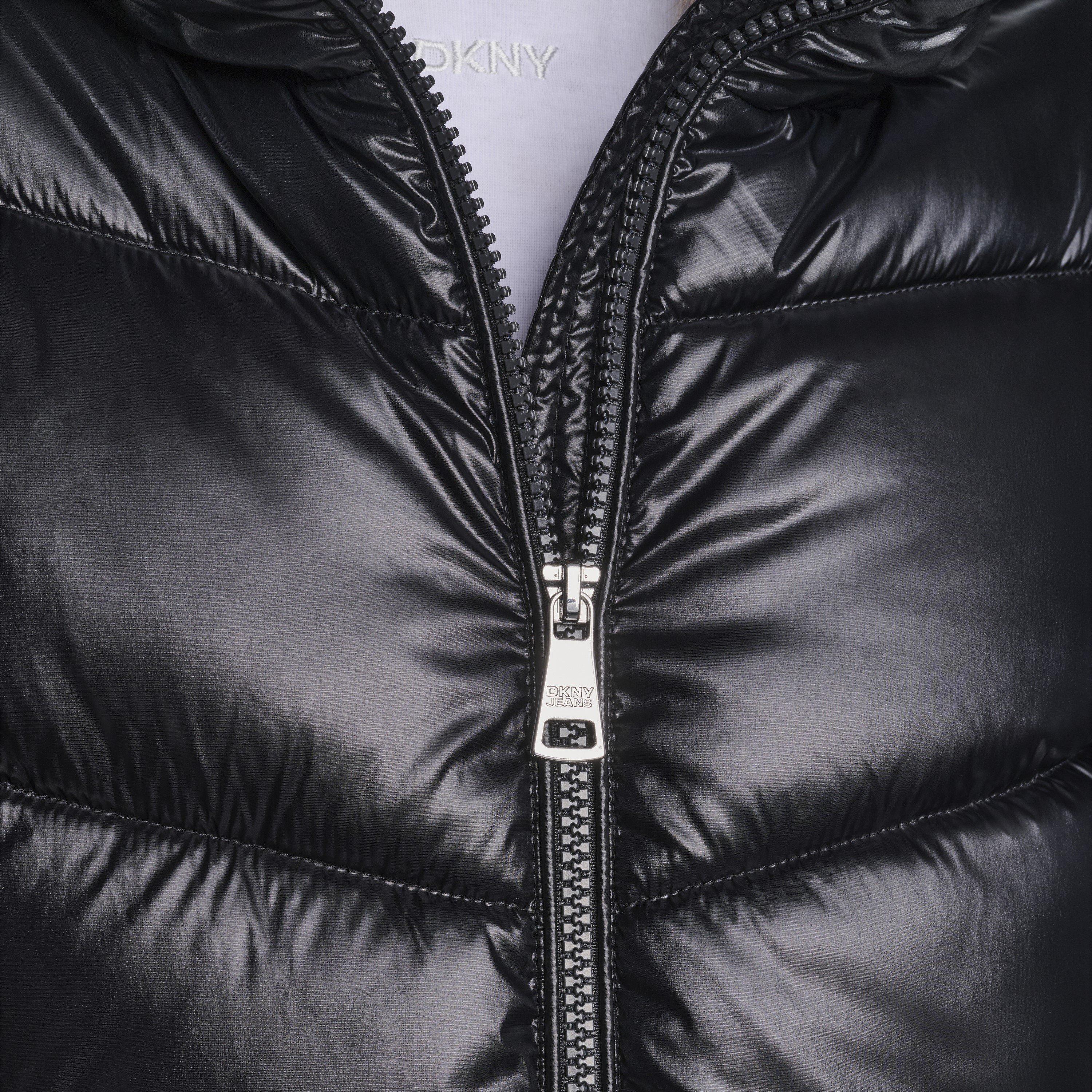 Met Black - DKNY - DKNY Puffer Coat w/ Drama Collar - 4