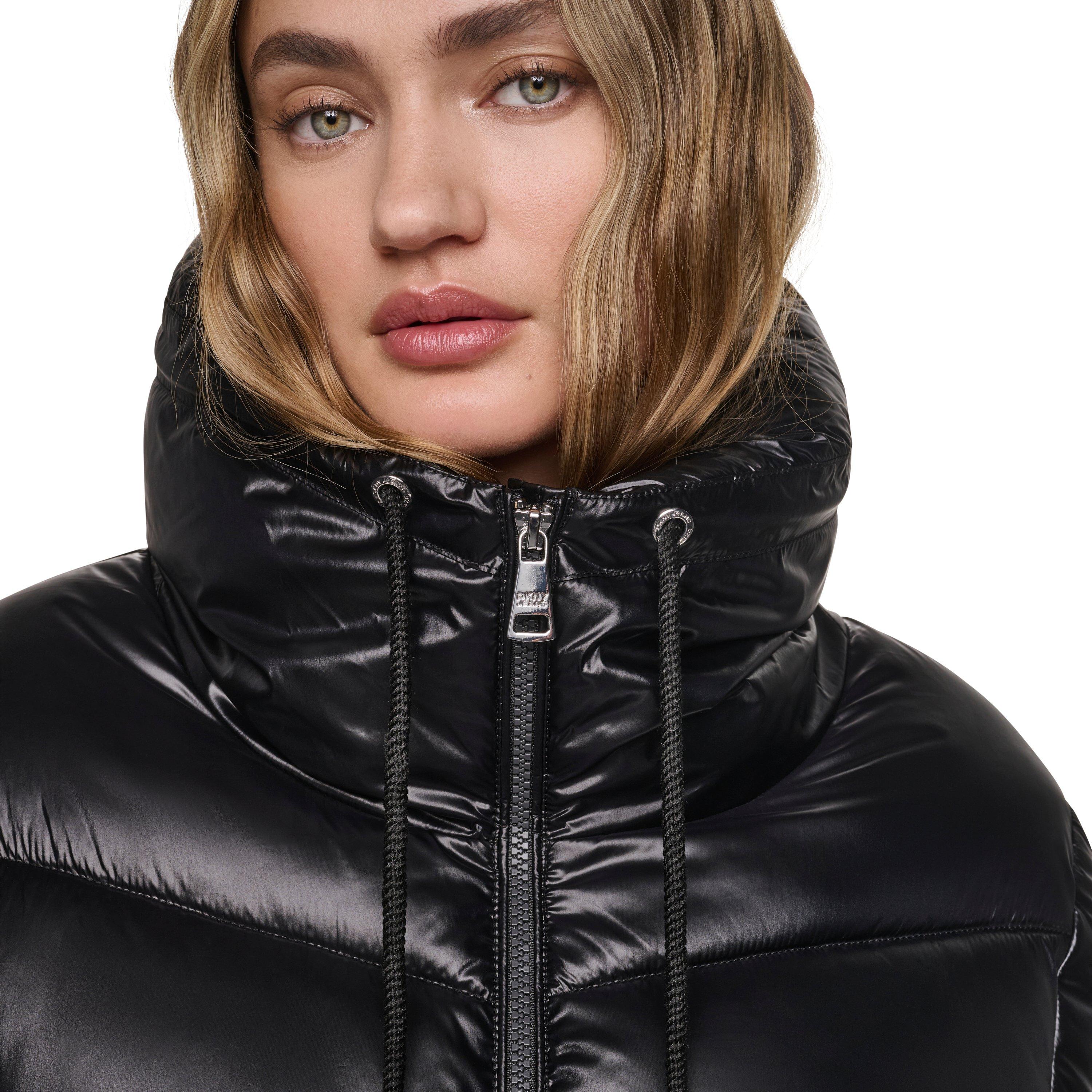 Met Black - DKNY - DKNY Puffer Coat w/ Drama Collar - 5