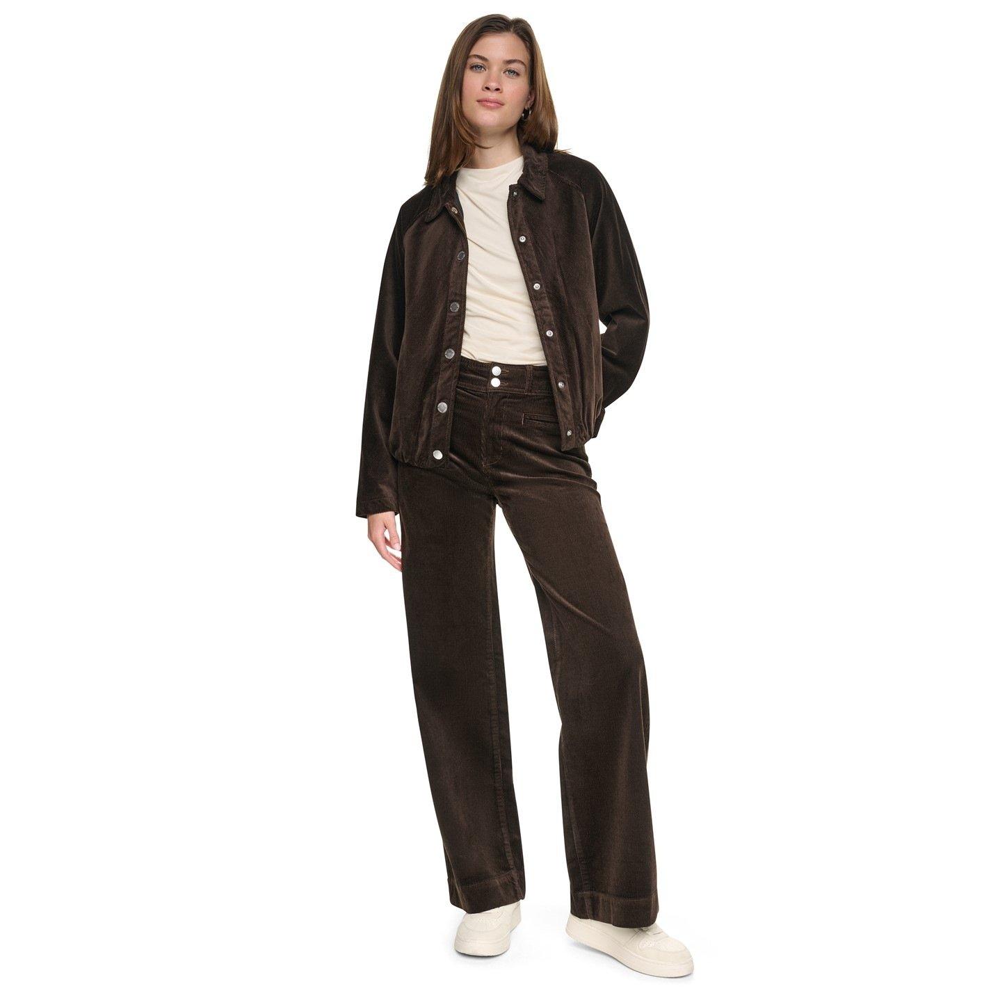 Espresso - DKNY - DKNY Corduroy Bubble Jacket - 4