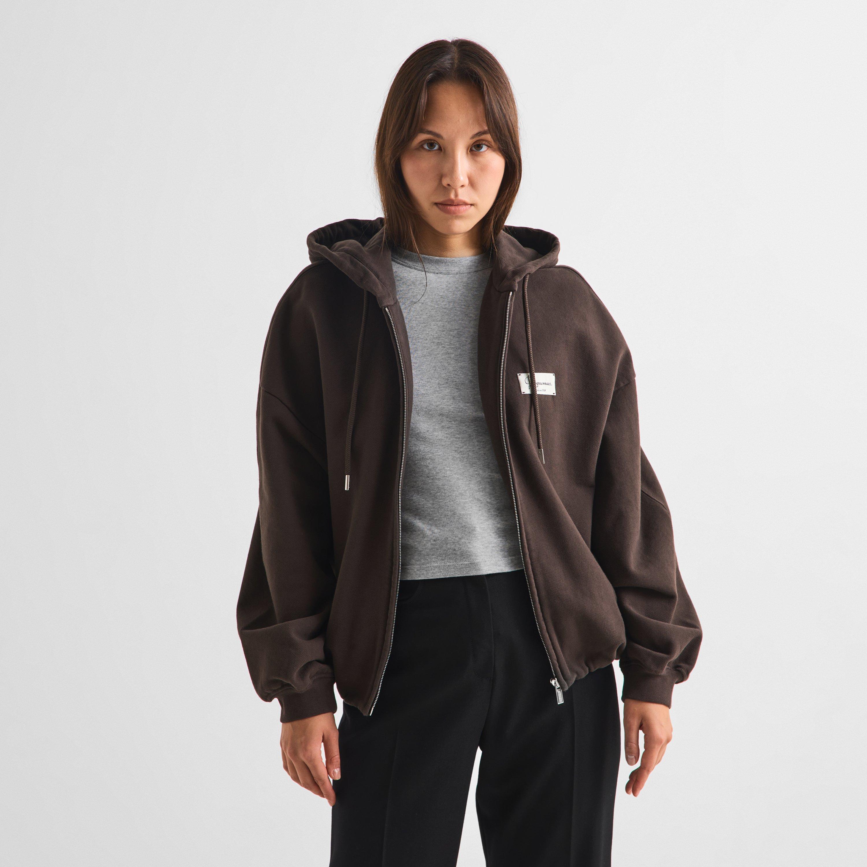 Dark Brown - Jacquemus - Women's Le Hoodie Montaigne Overhead - 3
