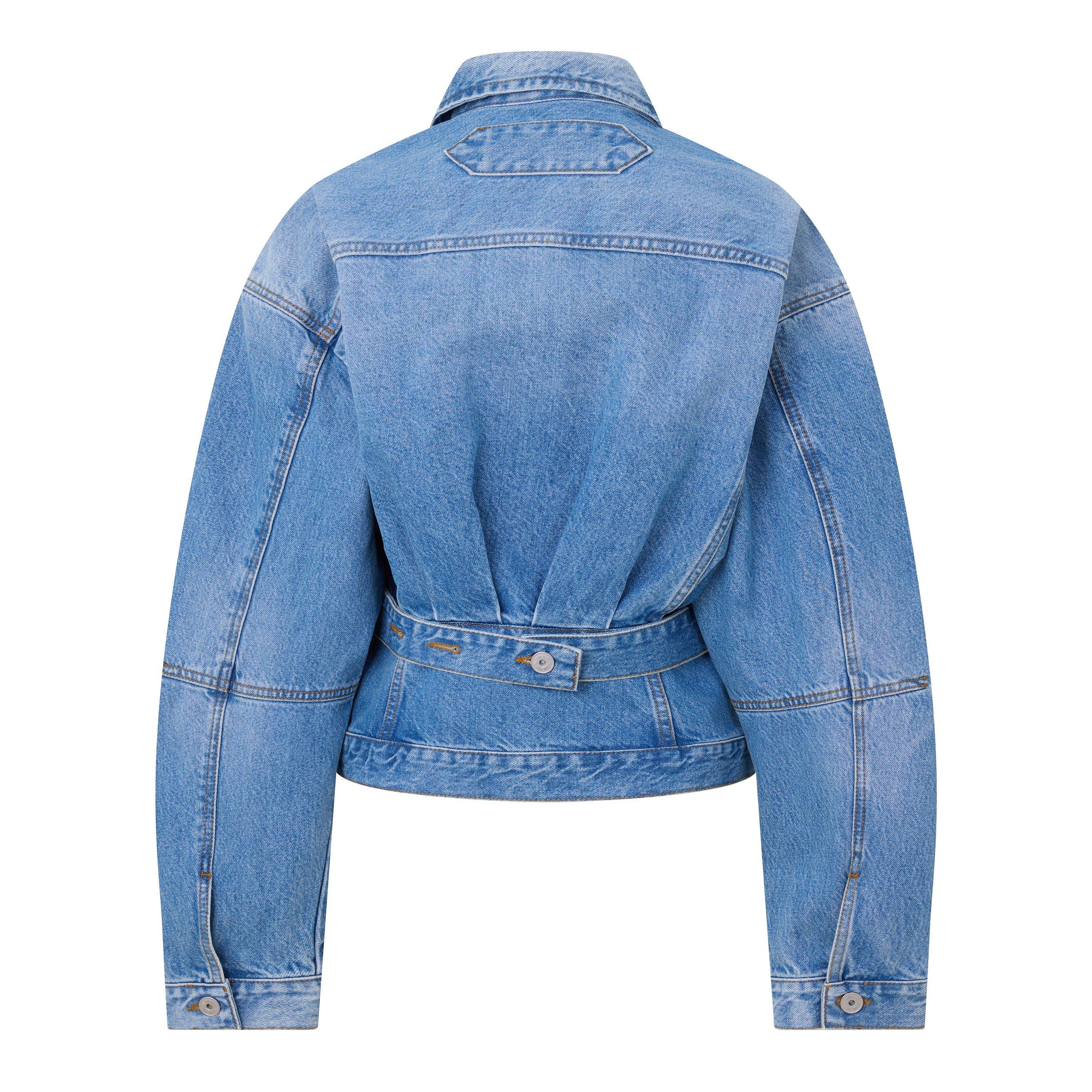 Blue/Tabac - Jacquemus - Women's La Veste De-Nimes Denim Jacket - 2