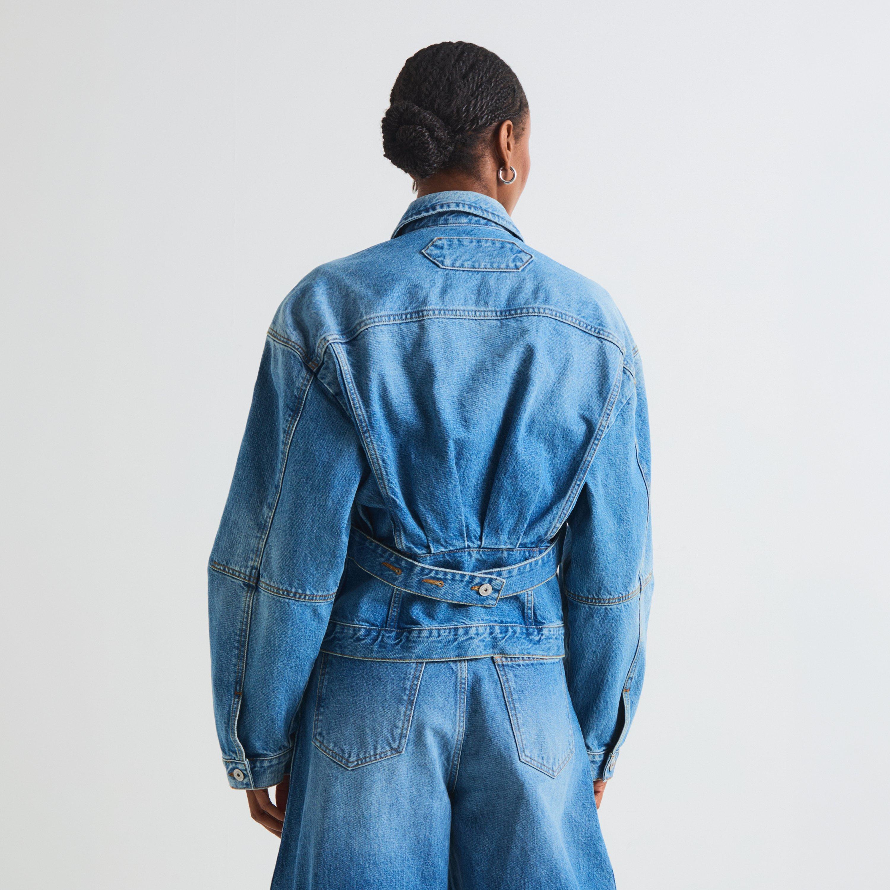 Blue/Tabac - Jacquemus - Women's La Veste De-Nimes Denim Jacket - 4