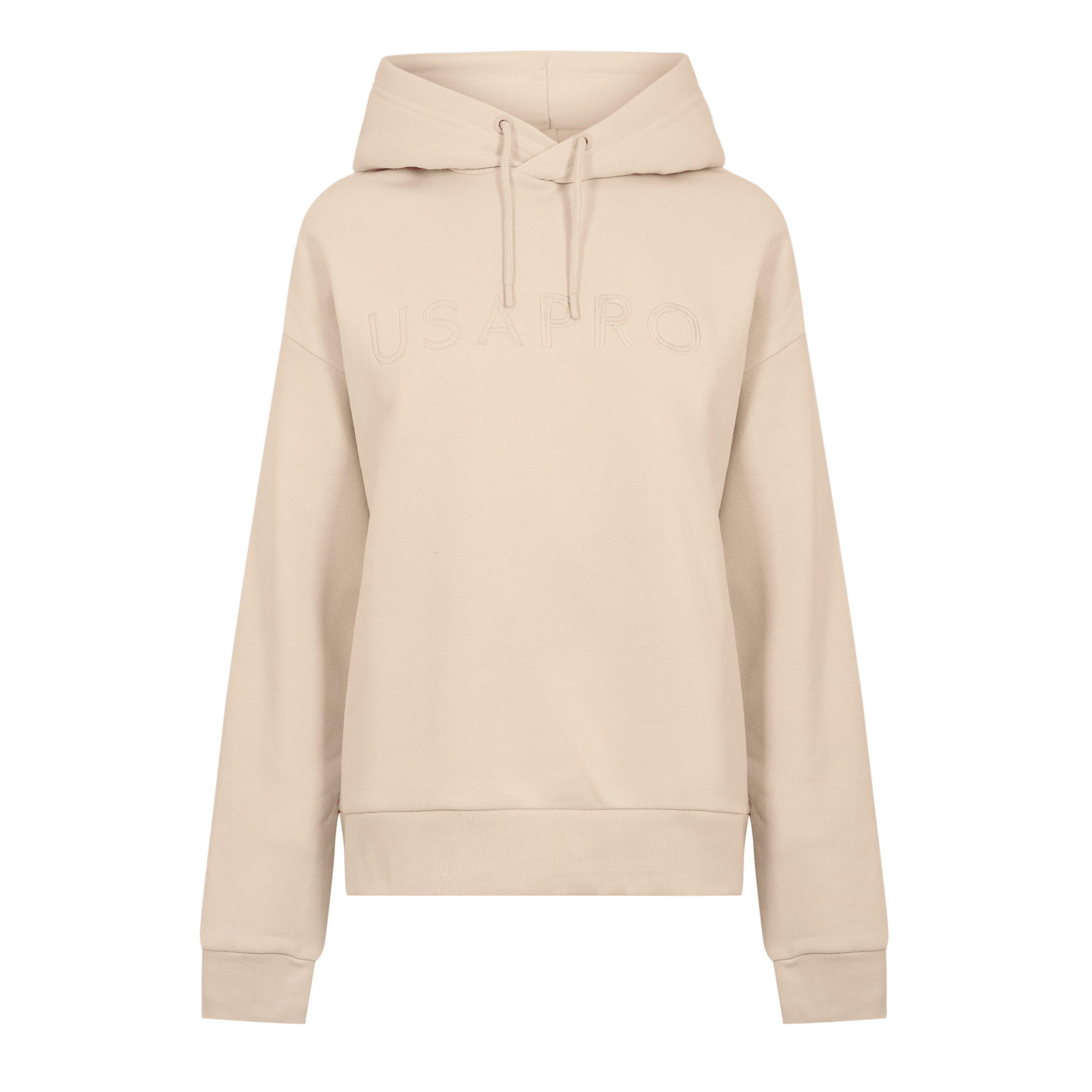 Usa Pro Women's Classic Logo Hoodie - Cream - 14 (42)