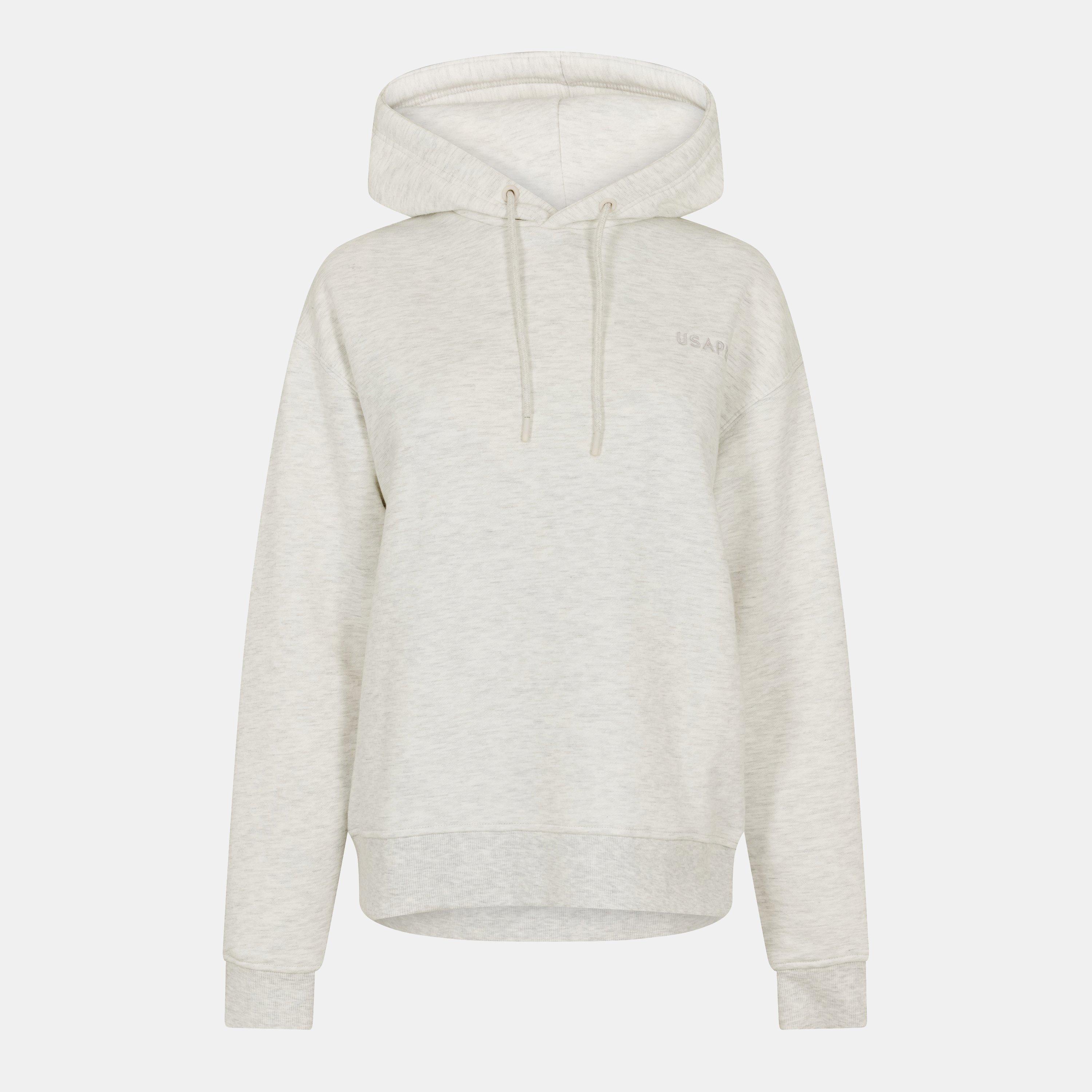Usa Pro Women's Classic Logo Hoodie - Ice Grey Marl - 16 (44)