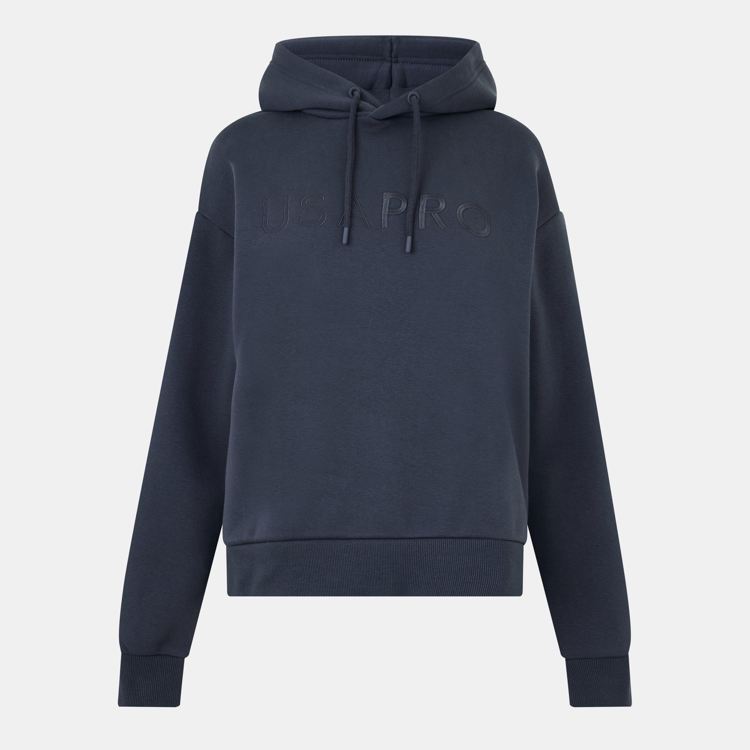 Usa Pro Women's Classic Logo Hoodie - Charcoal - 14 (42)