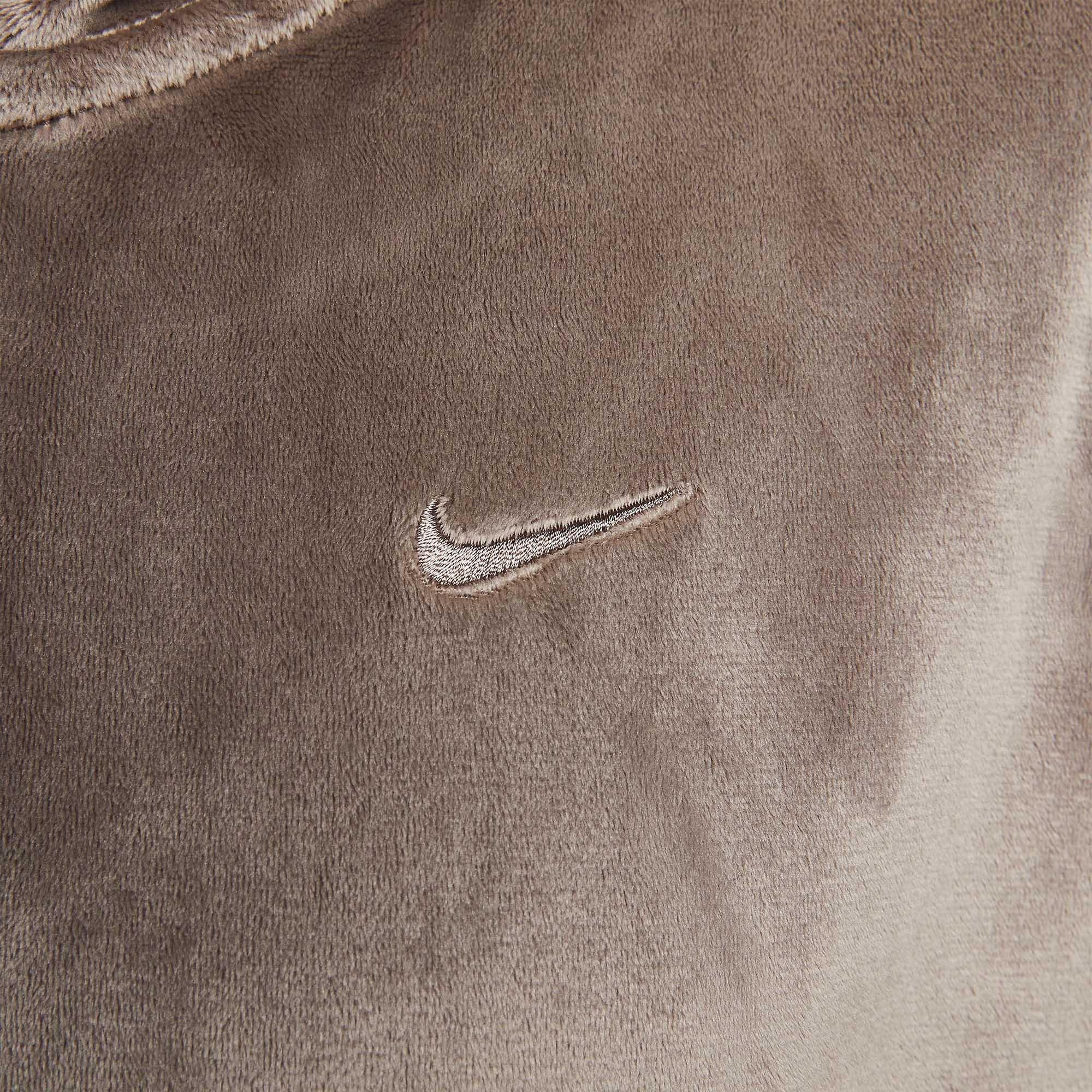 Mink Brown - Nike - Sportswear Chill Knit Womens Loose Velour Full-Zip Hoodie - 4