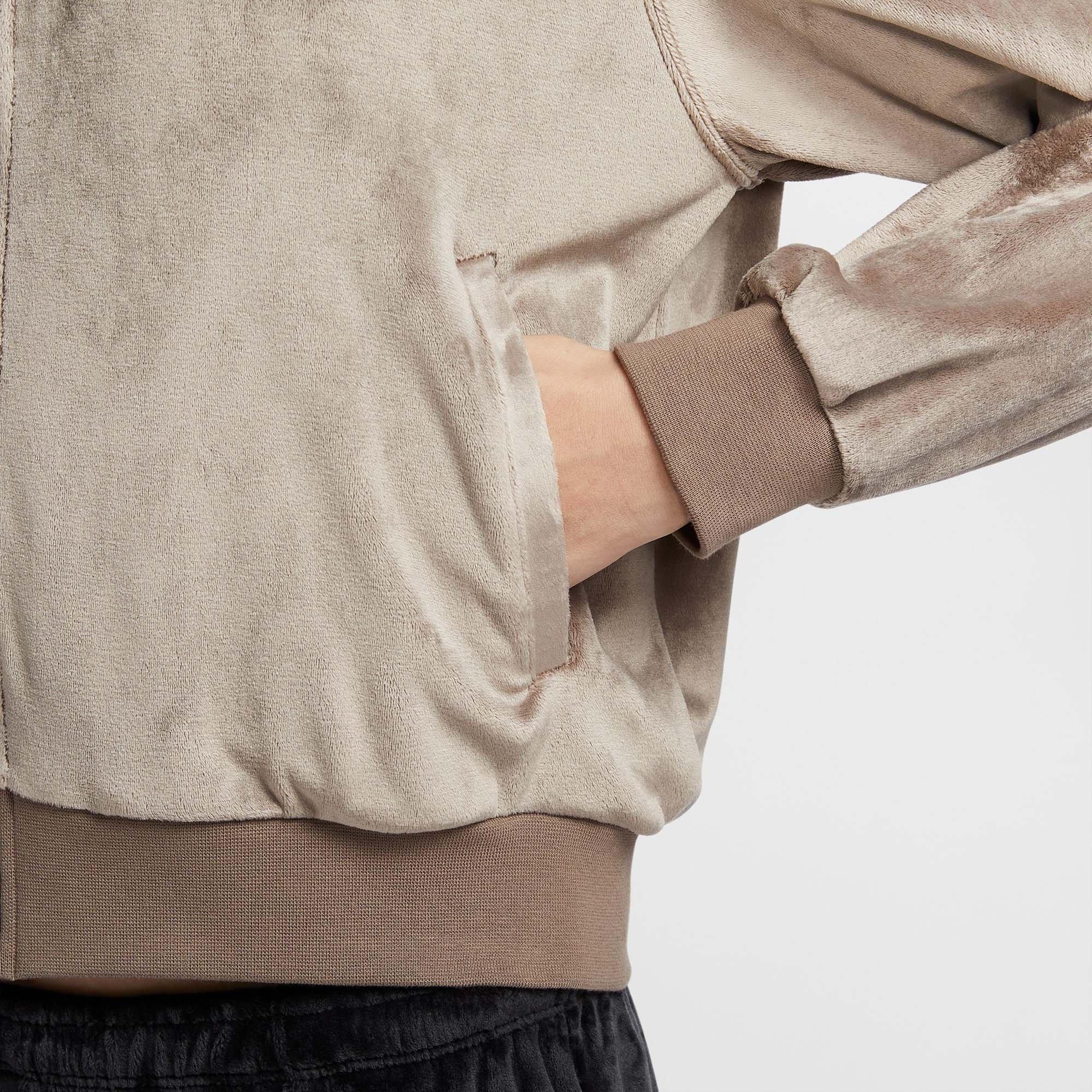 Mink Brown - Nike - Sportswear Chill Knit Womens Loose Velour Full-Zip Hoodie - 5