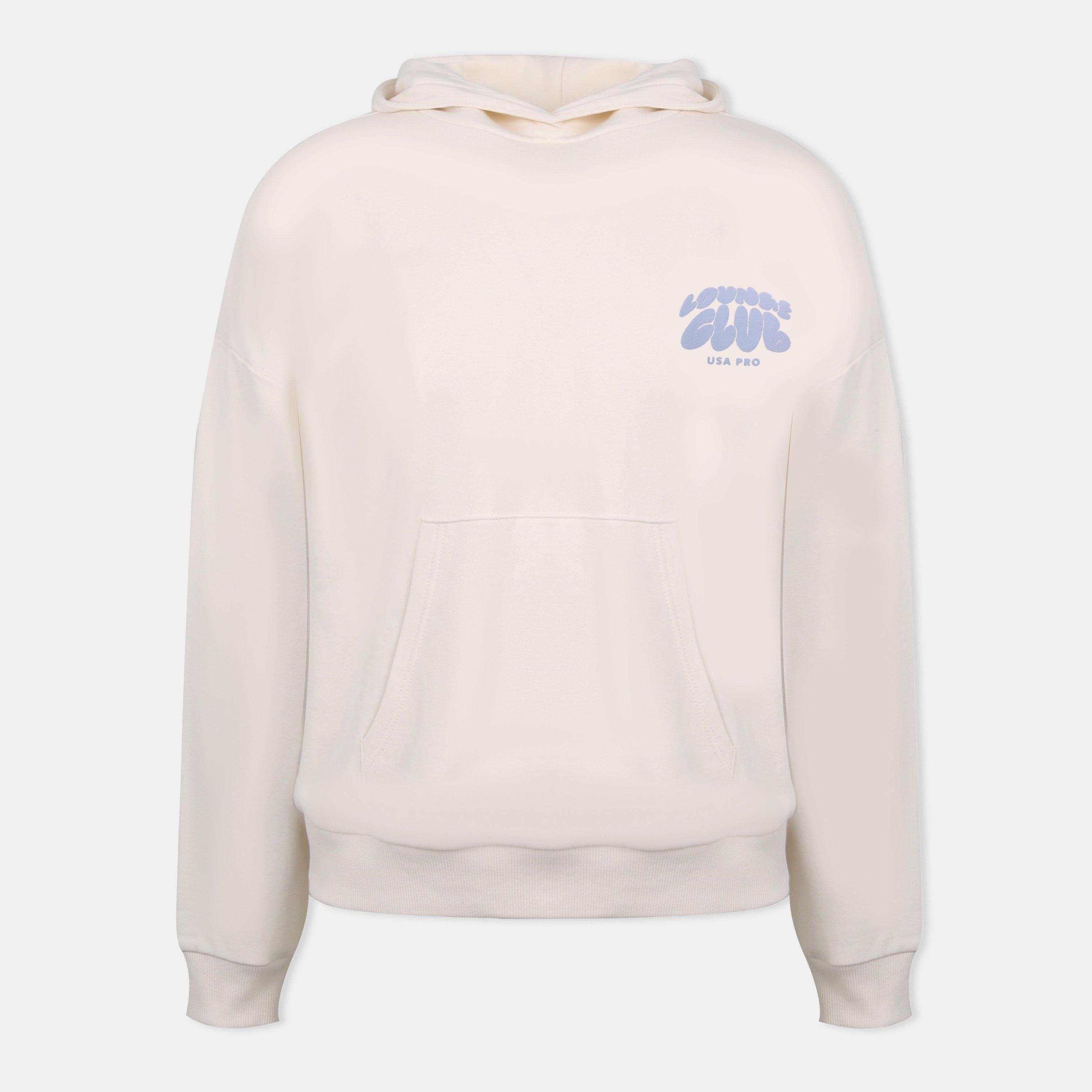 Usa Pro Women's Bubble Hoodie - Cream/Blue - 14 (42)
