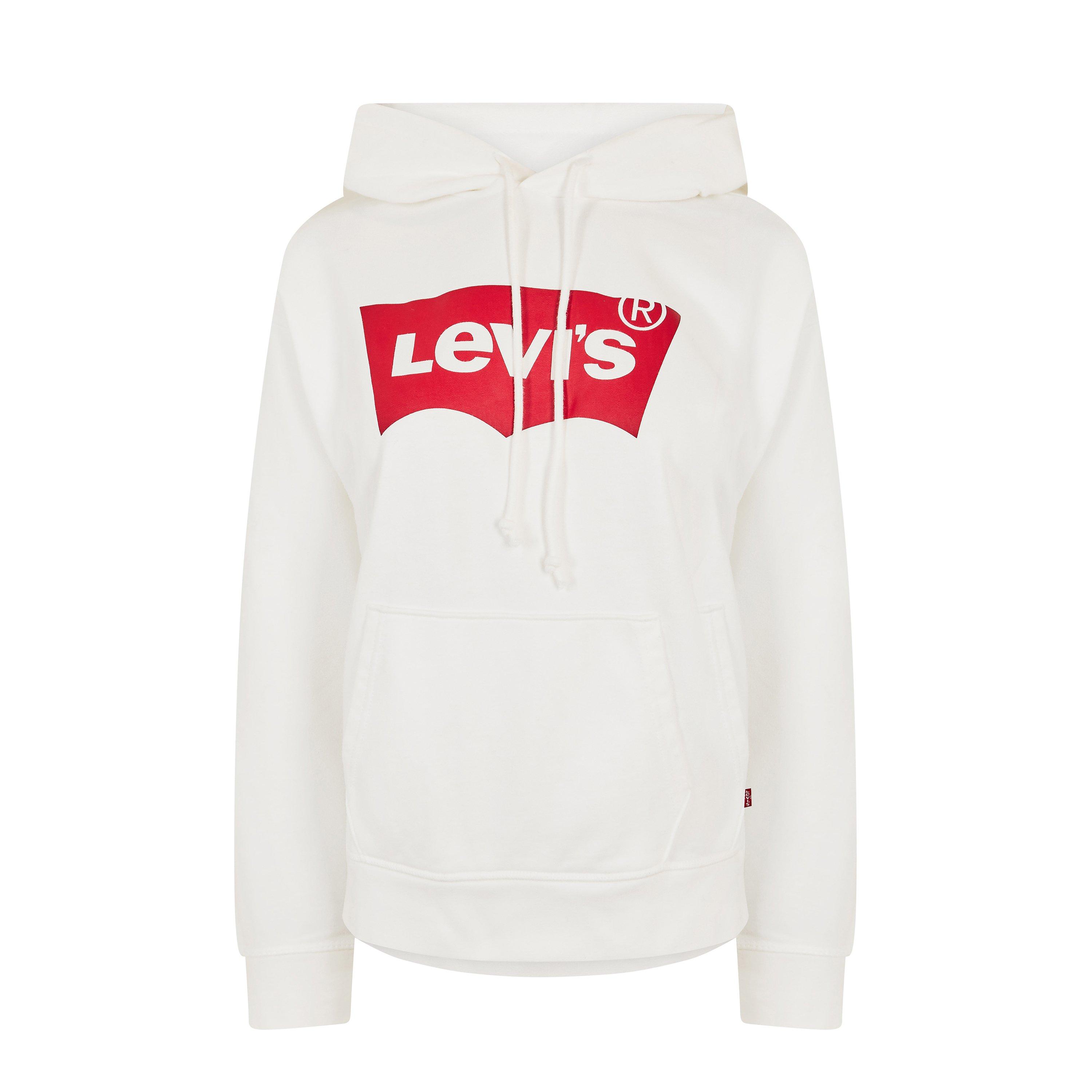 Levis Women's Graphic Standard Pull Over Hoodie - Core White - 10 (S)