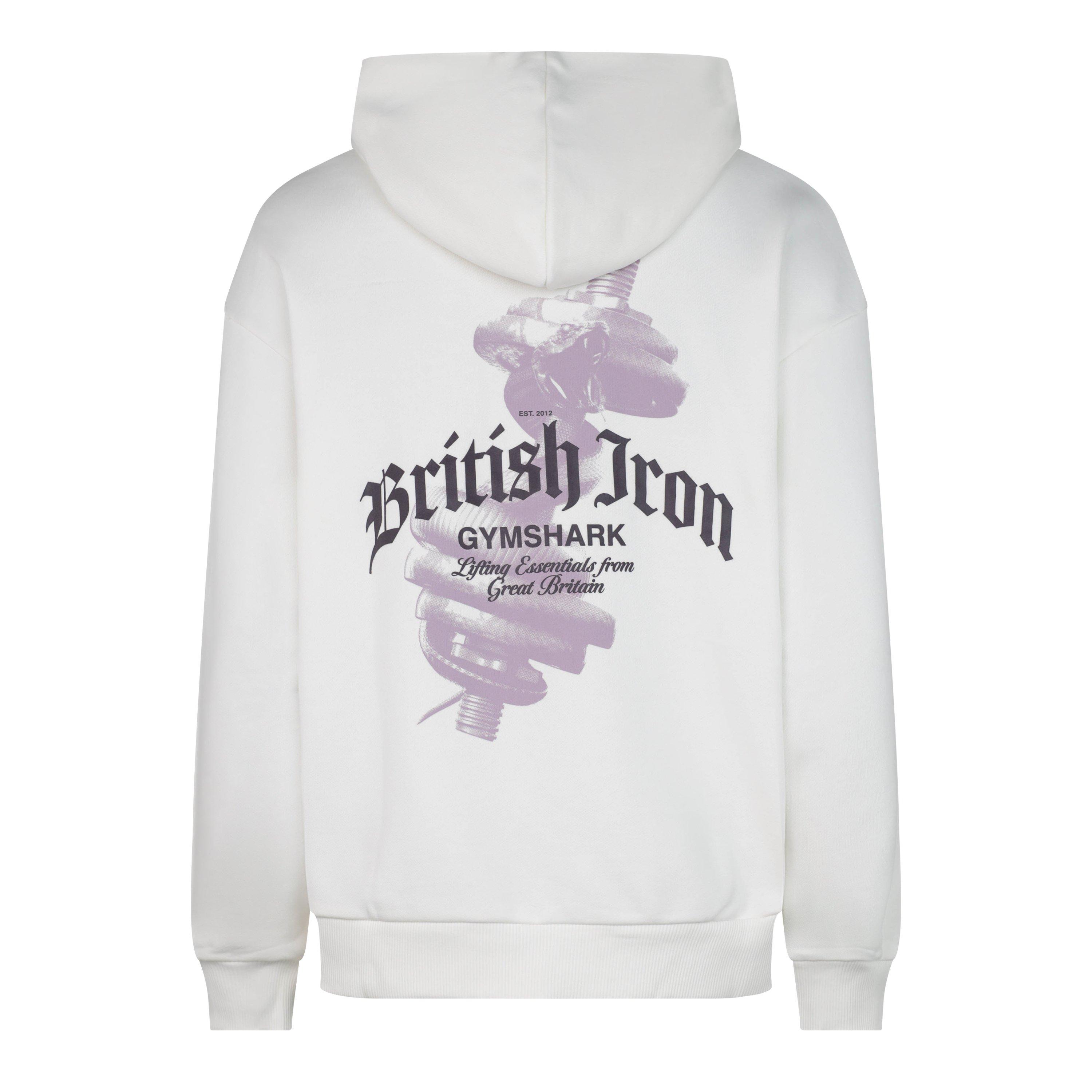 Gs Soft White - Gymshark - Women's British Iron Heavyweight Cotton Over the Head Hoodie - 2