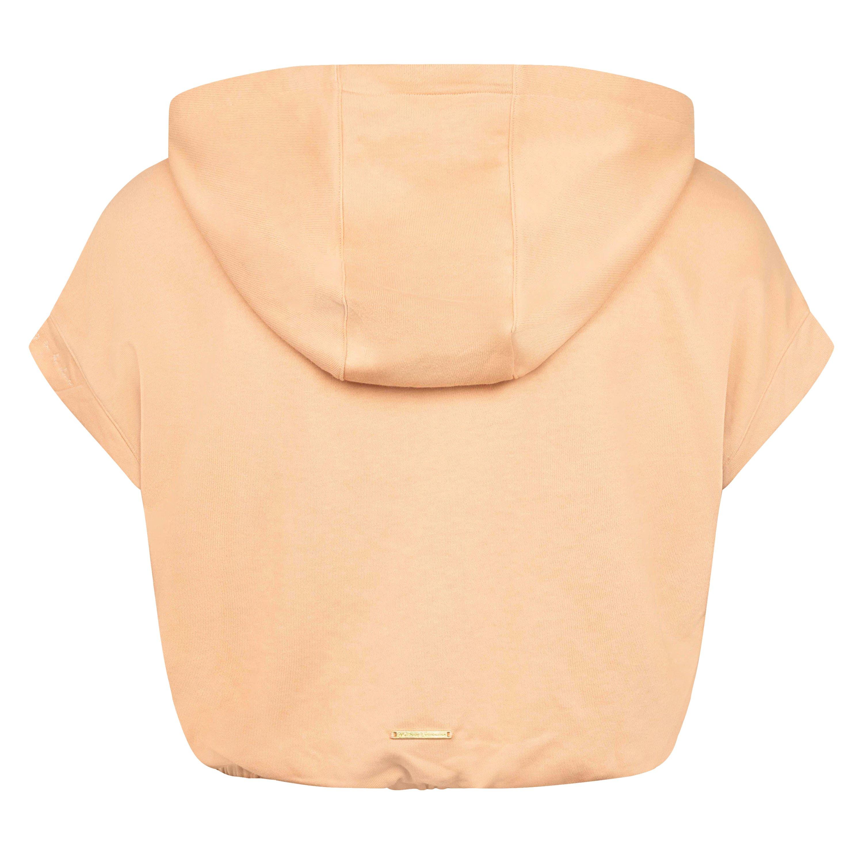 Sonnenuntergang Beige - Gymshark - Women's Whitney Over the Head Cropped Sleeveless Hoodie - 2