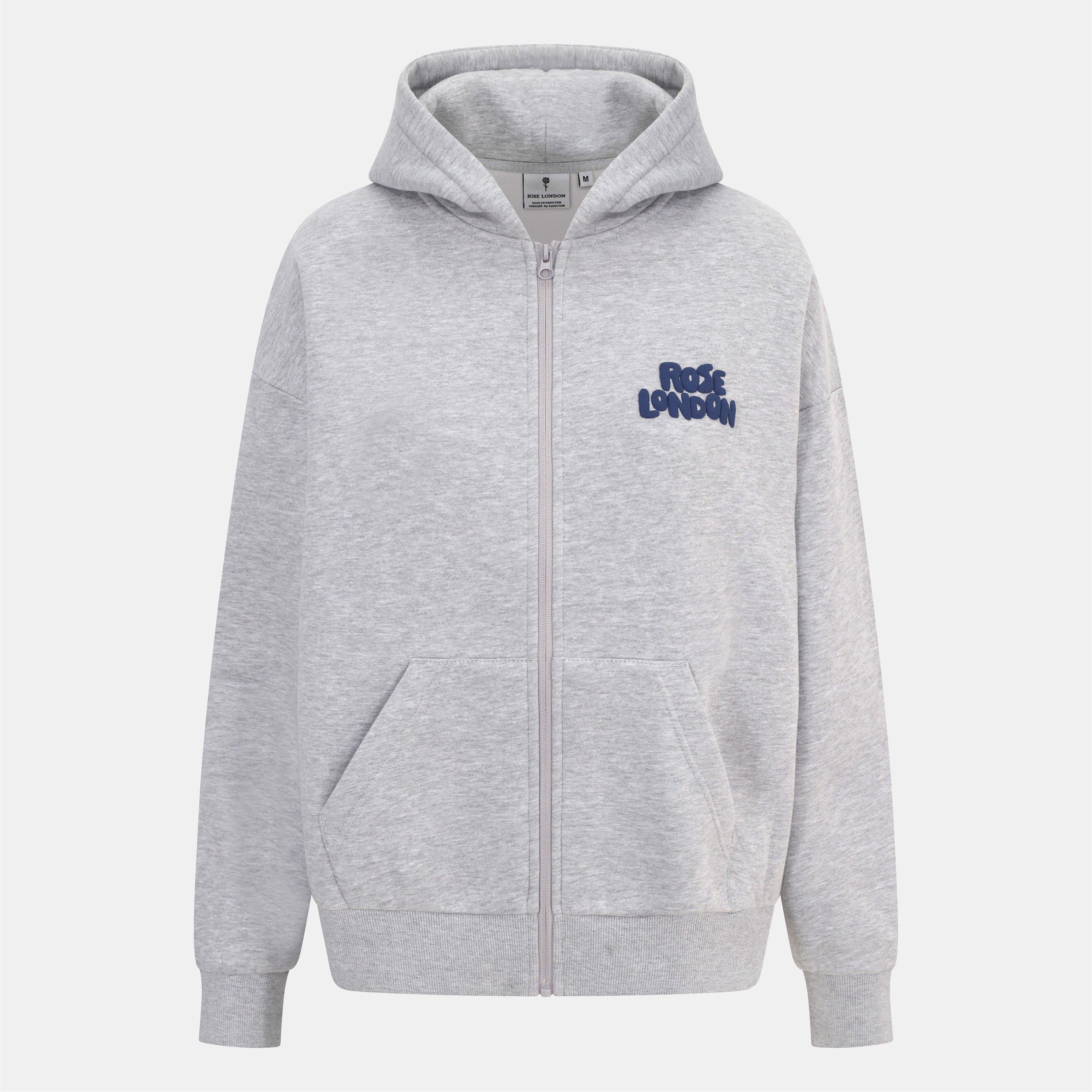 Grey Marl - Rose London - All Love Hoodie Womens - 1