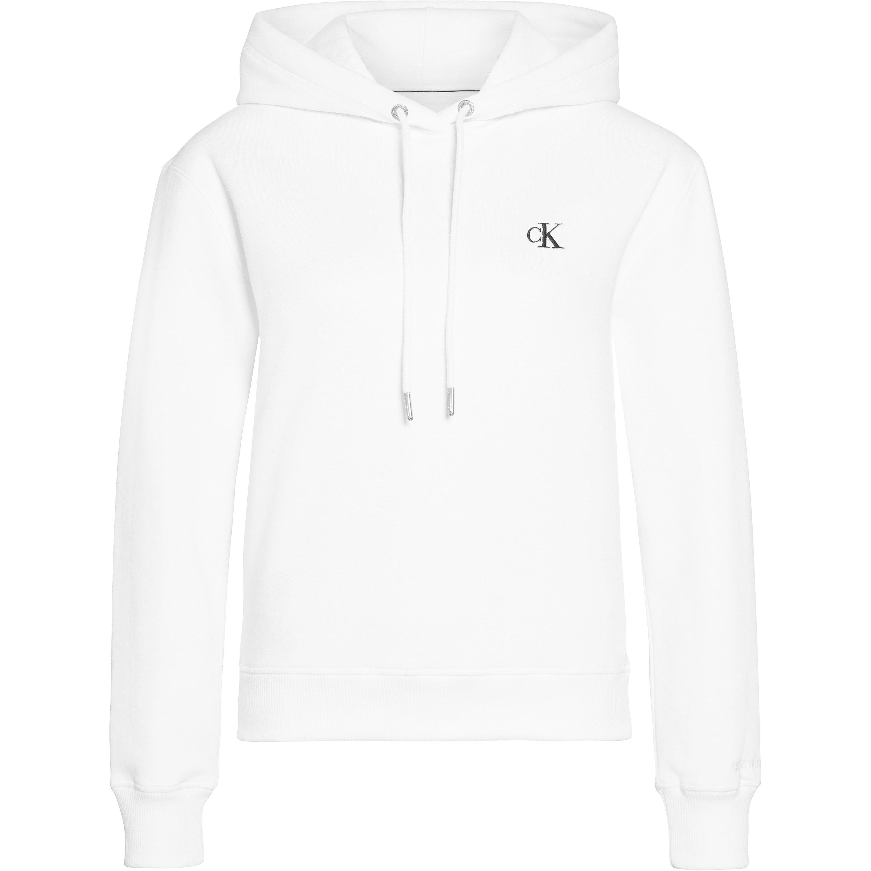 Bright White - Calvin Klein Jeans - Calvin Klein Embroidery Hoodie - 1