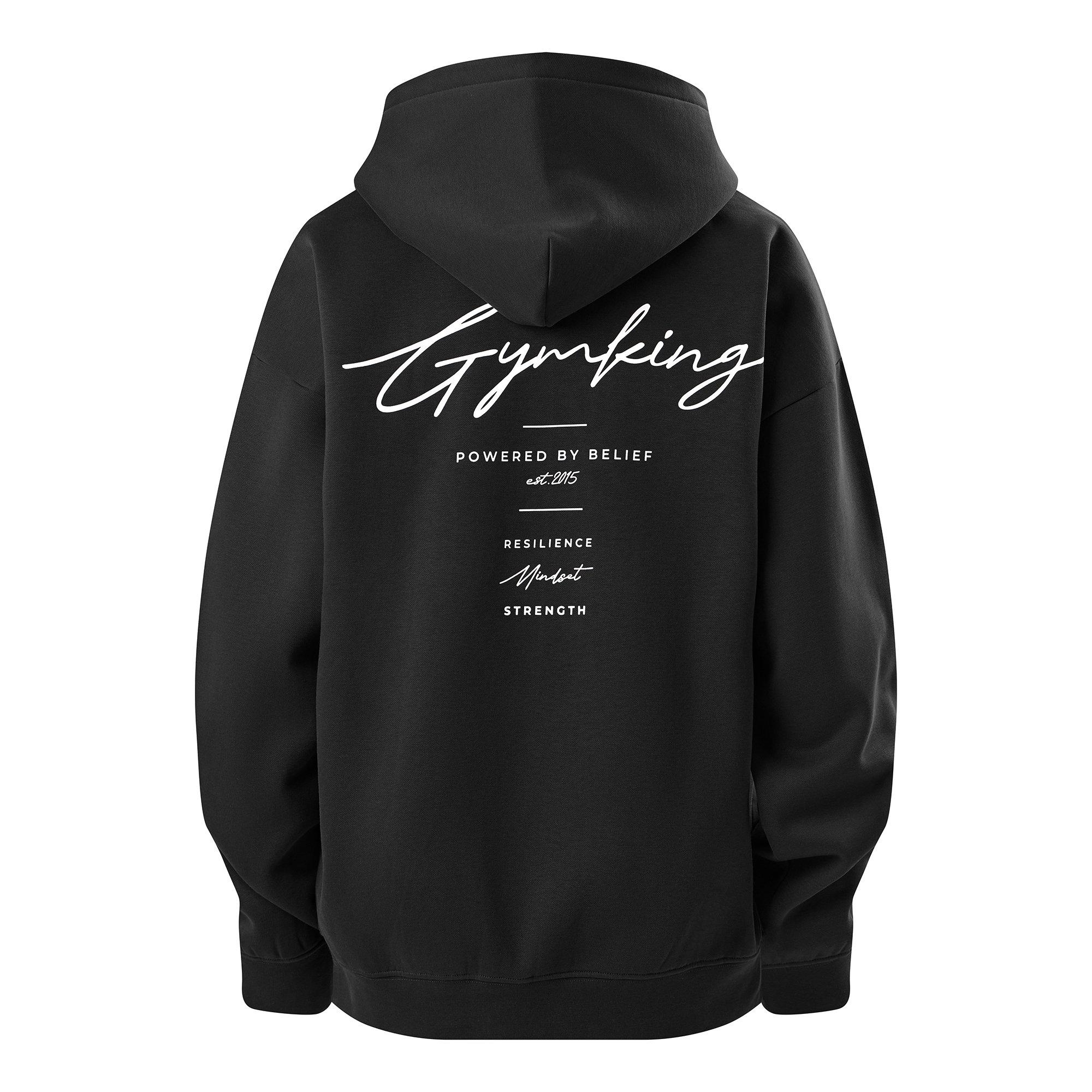 Black - Gym King - Gym King Reset Oversized Fleece Hood - 2