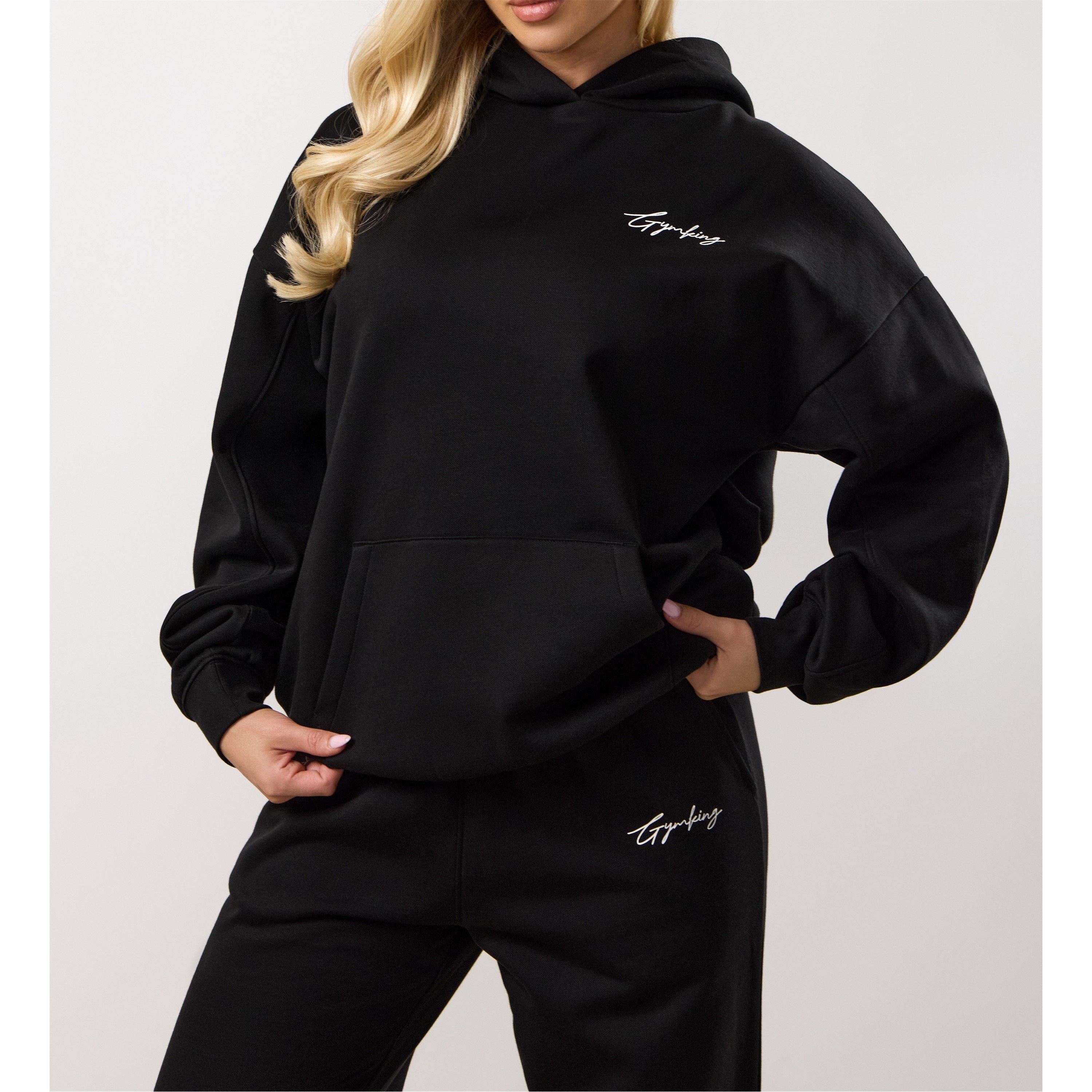 Black - Gym King - Gym King Reset Oversized Fleece Hood - 3