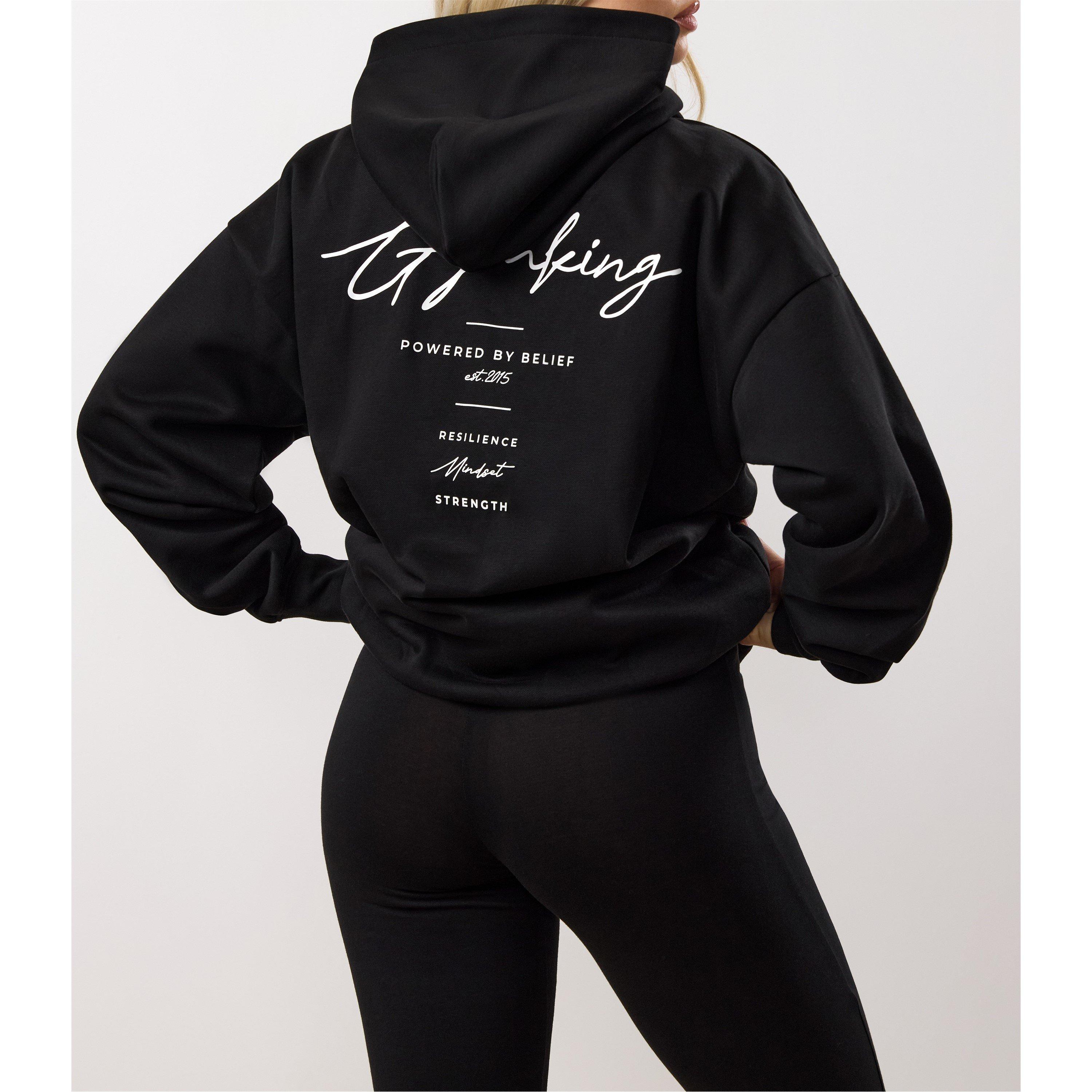 Black - Gym King - Gym King Reset Oversized Fleece Hood - 4