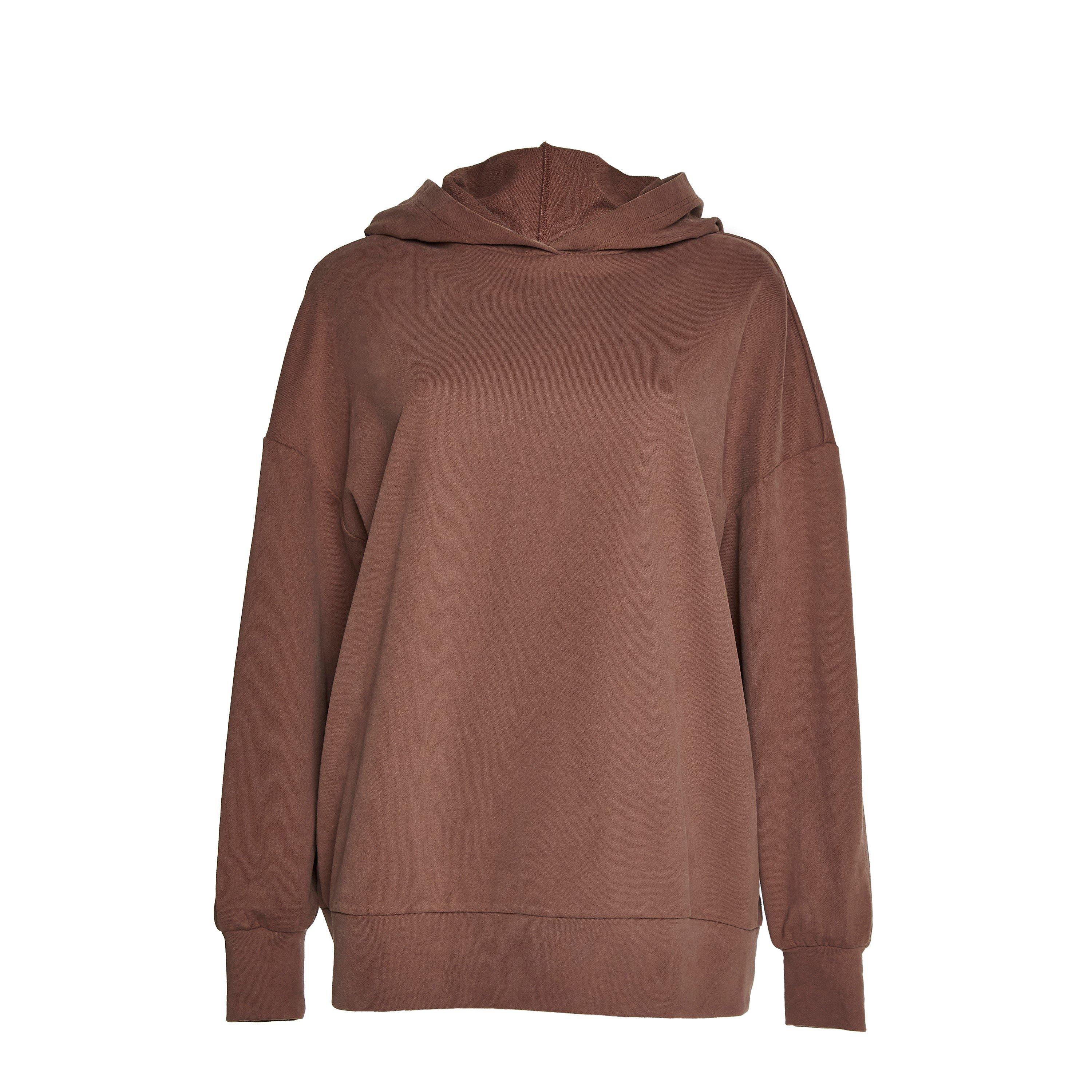 Marrone - Agon - Lounge Boxy Oversized Hoodie - Coffee - 4