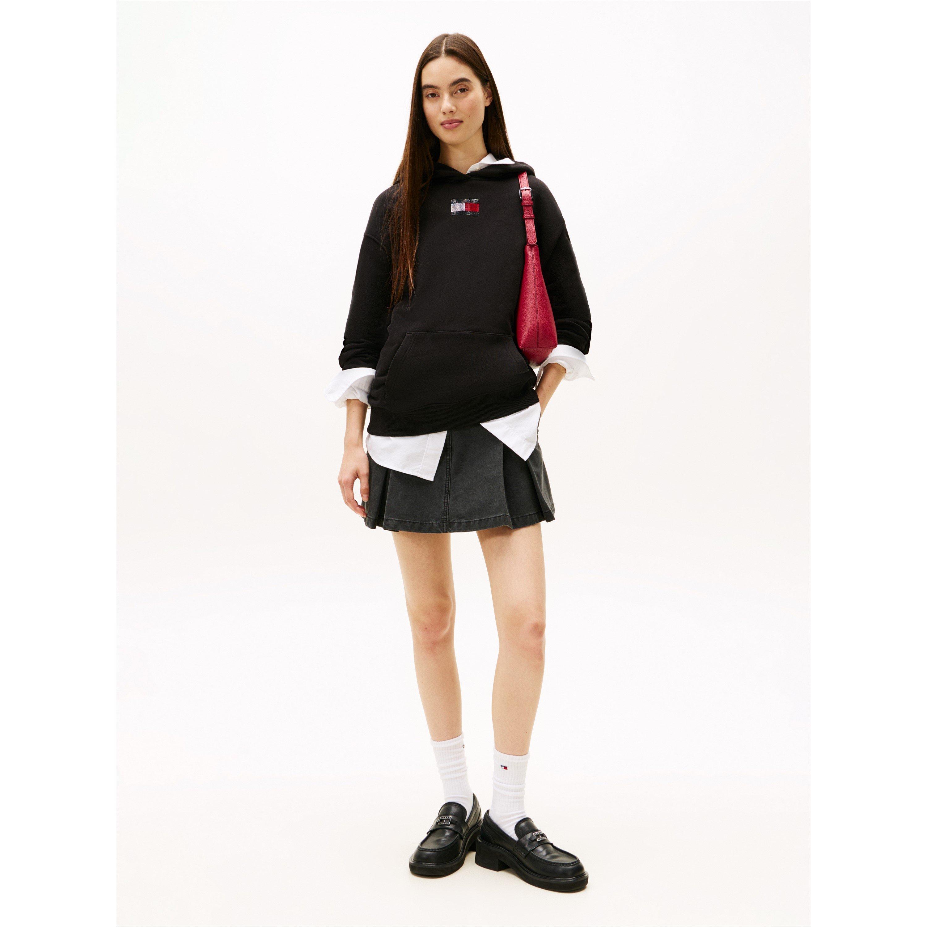 Black - Tommy Jeans - Women's TJ Flag Hoodie - 3
