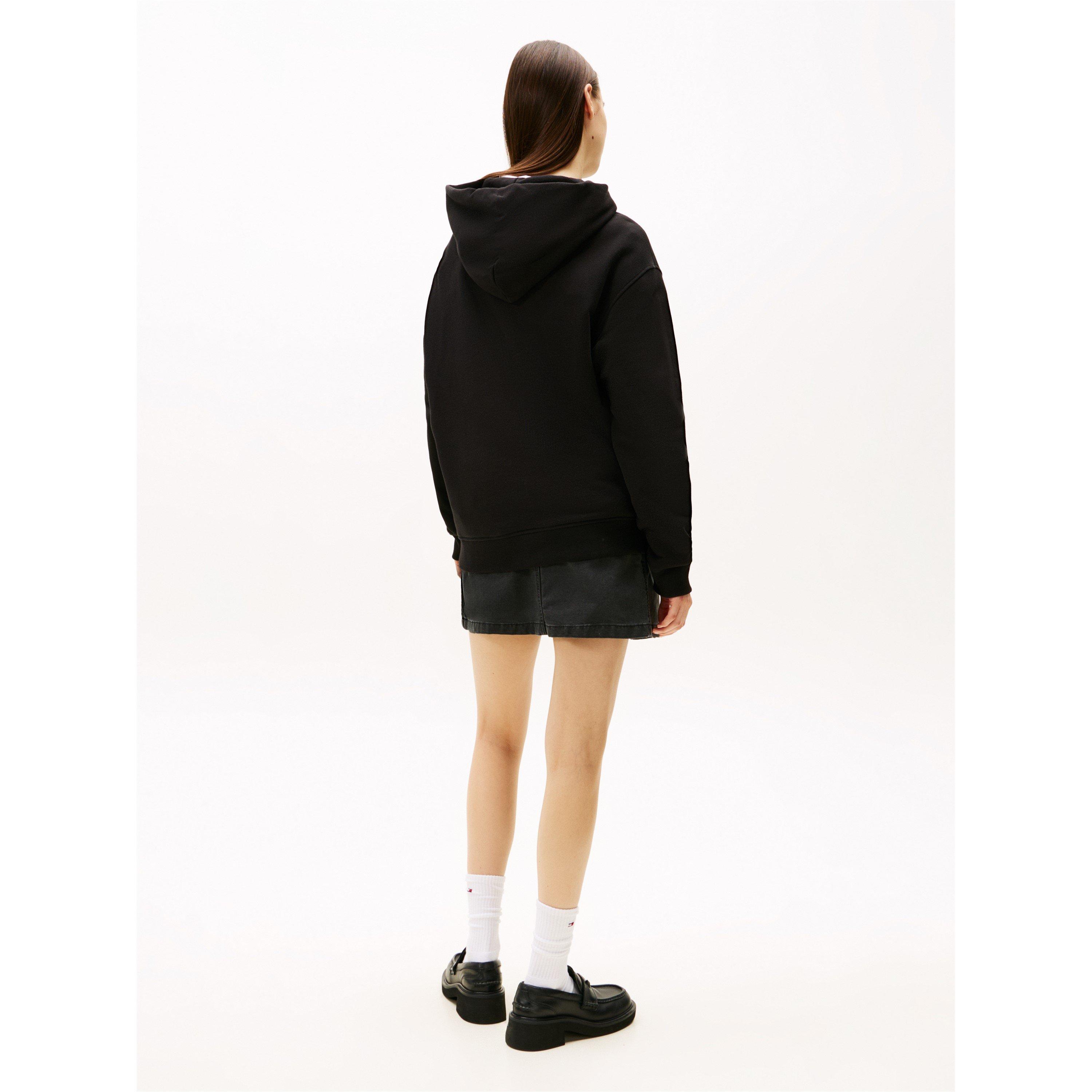 Black - Tommy Jeans - Women's TJ Flag Hoodie - 4