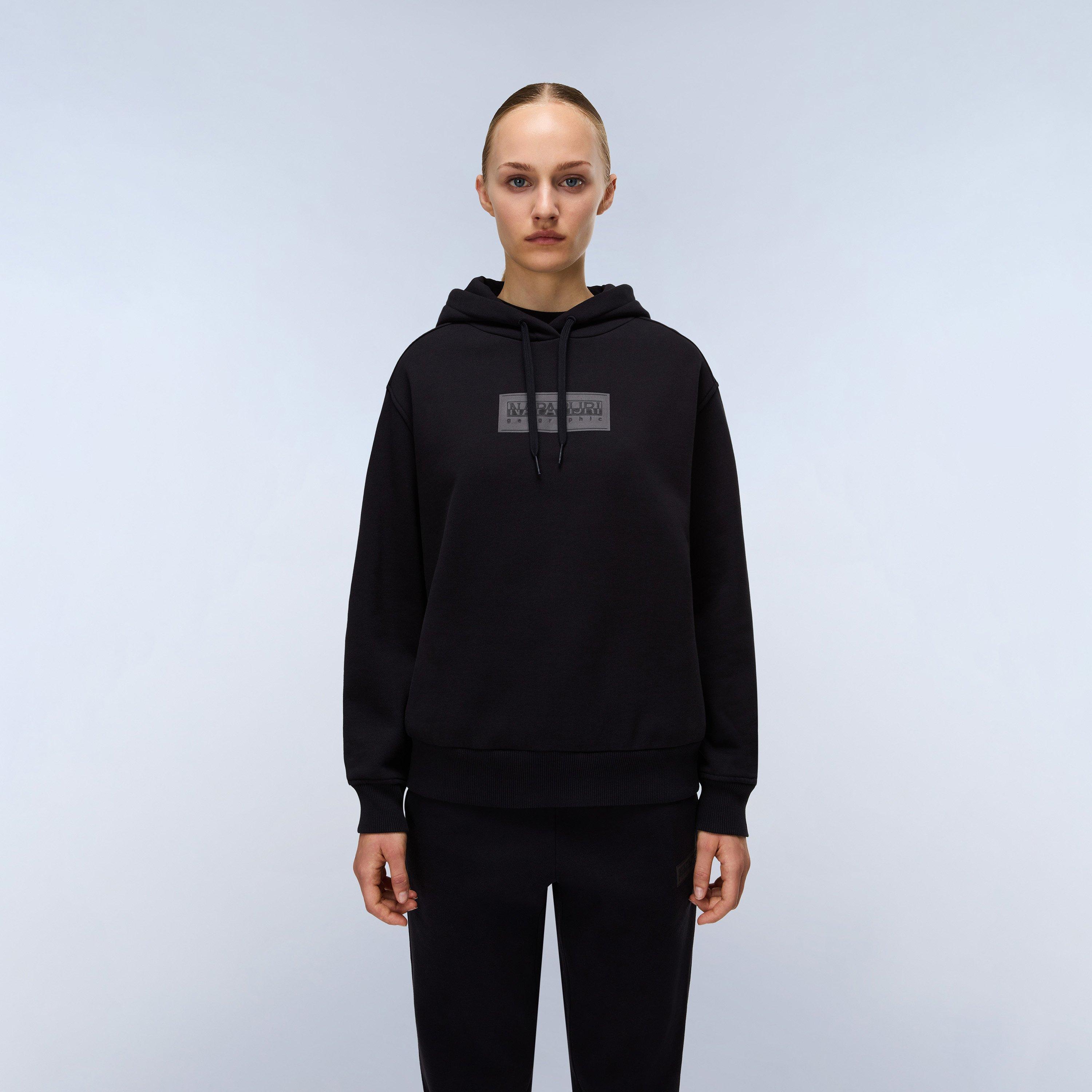 Black - Napapijri - Box Logo Hoodie Womens - 3
