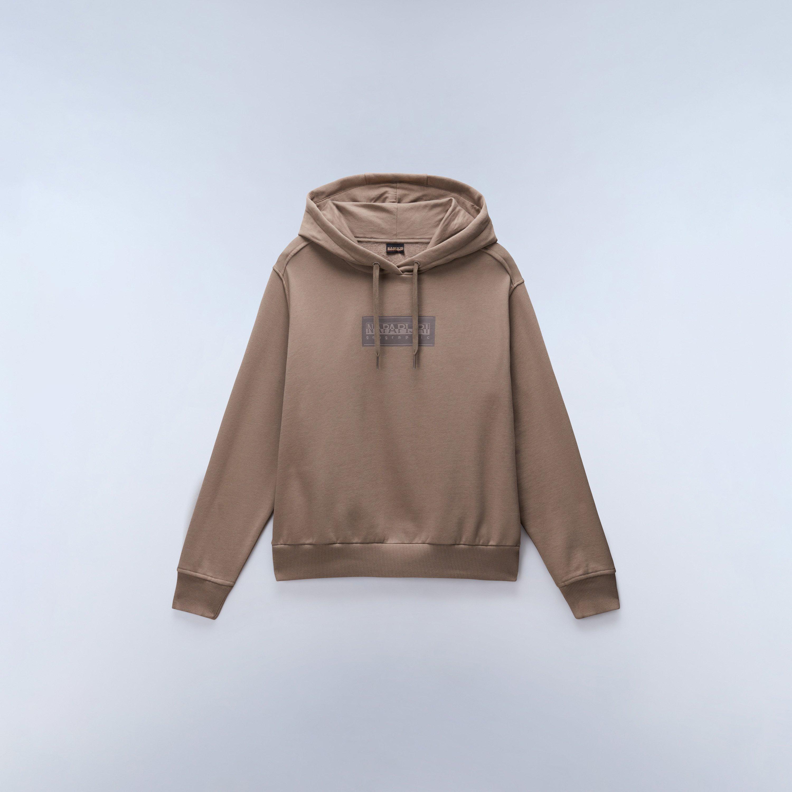 Napapijri Women's Box Logo Hoodie - Fallen Rock - 12 (M)