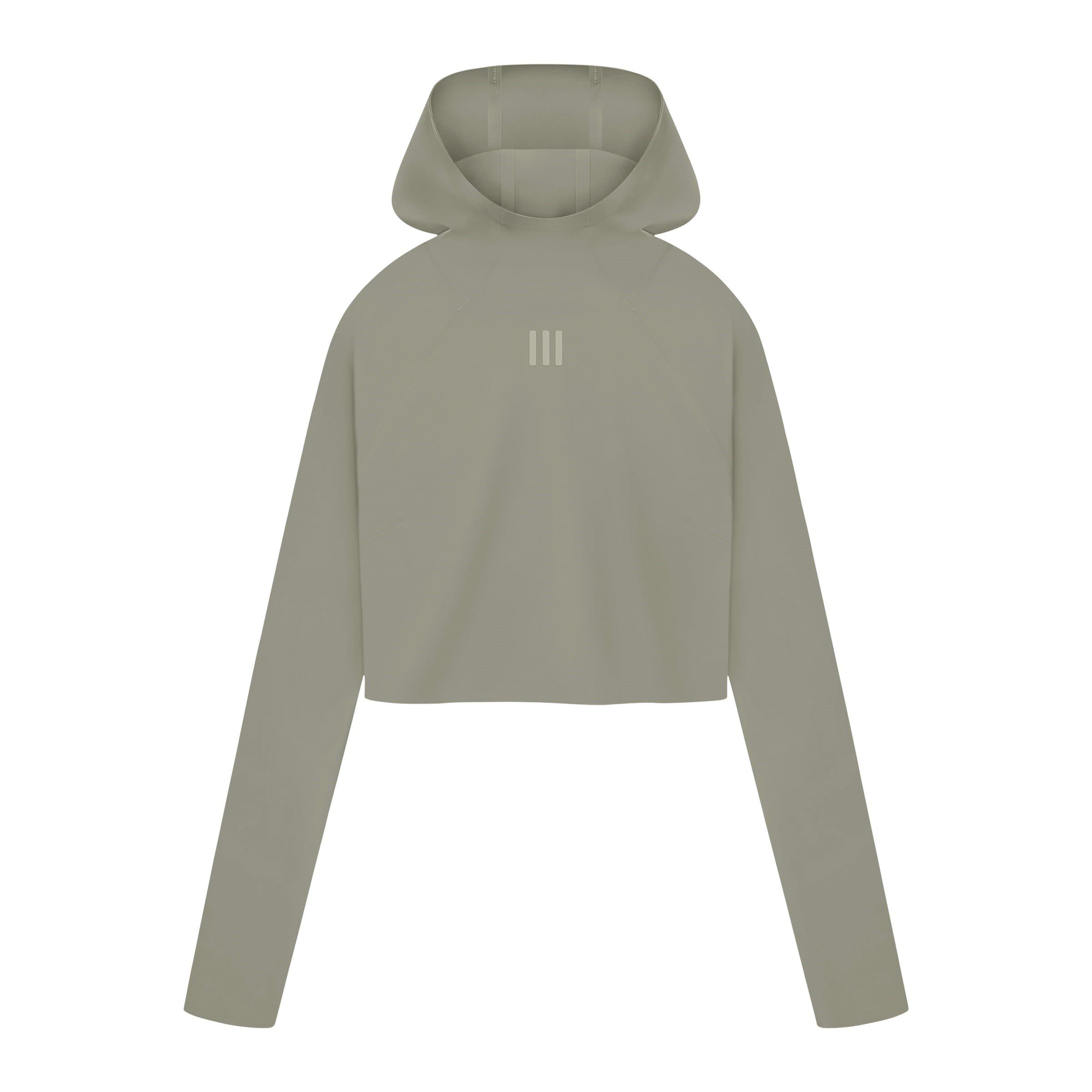 Adidas Women's Athletics Cropped Hoodie - Clay - 8 (XS)