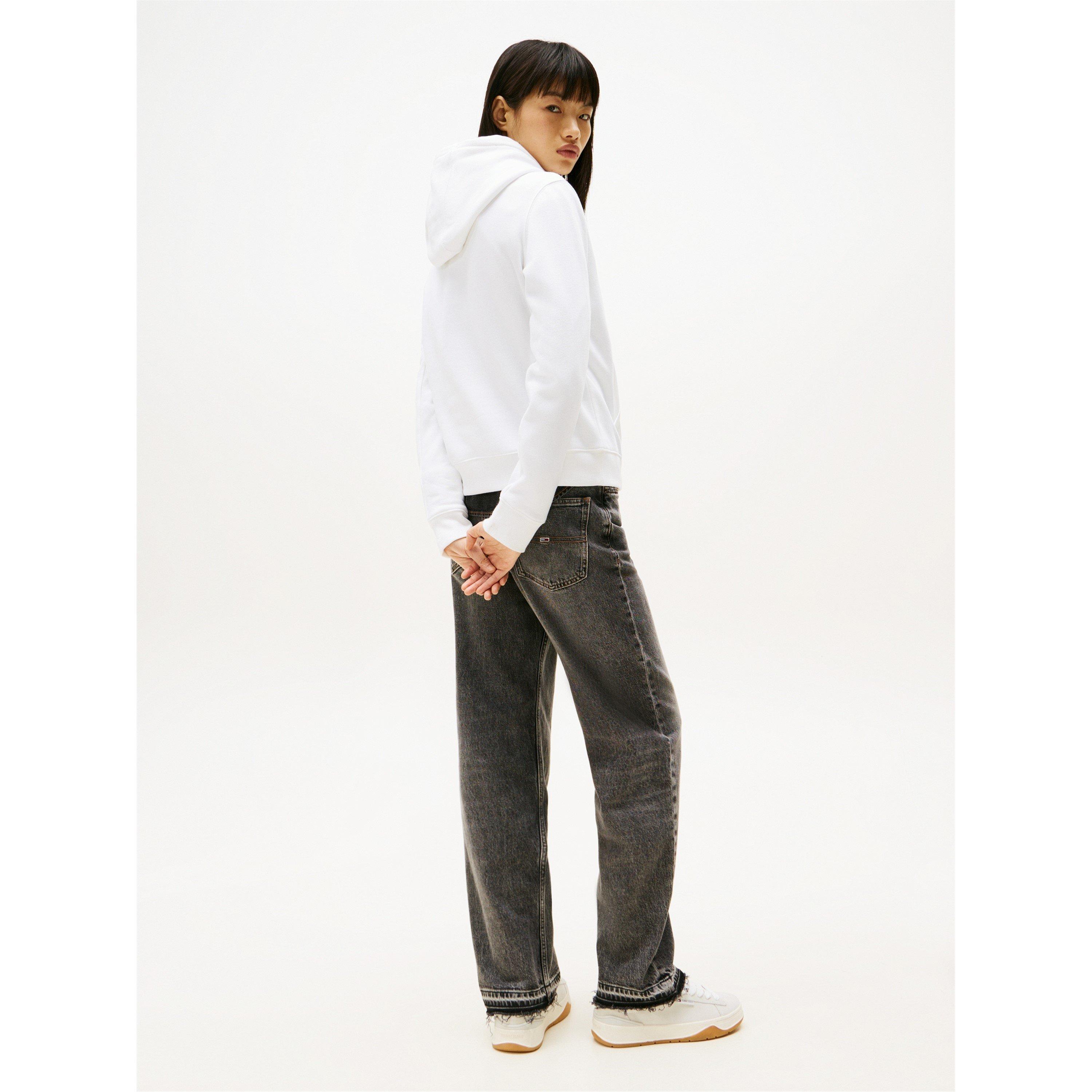 White - Tommy Jeans - Women's Regular Flag Hoodie - 4