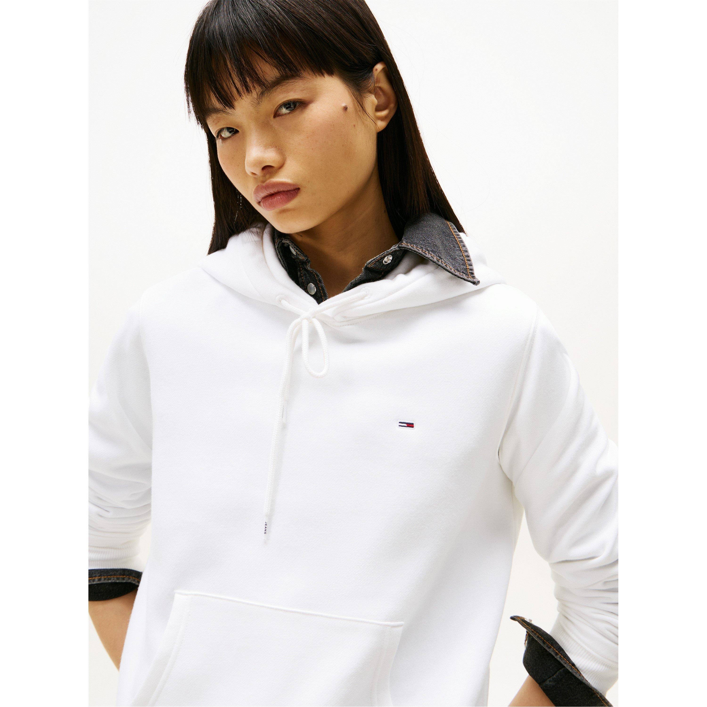 White - Tommy Jeans - Women's Regular Flag Hoodie - 5