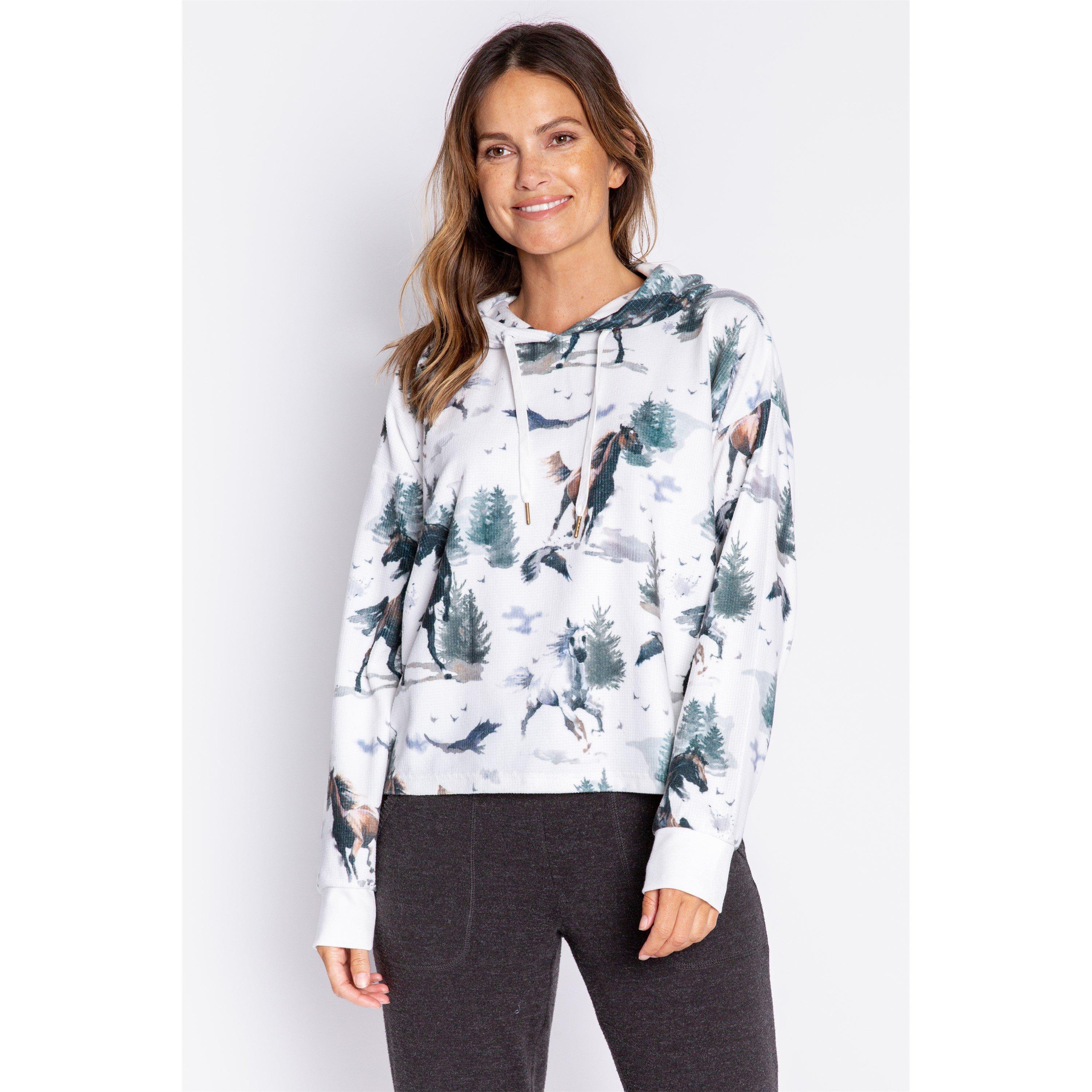 Pj Salvage Women's Pullover Hoodie - Off-White - 14 (L)