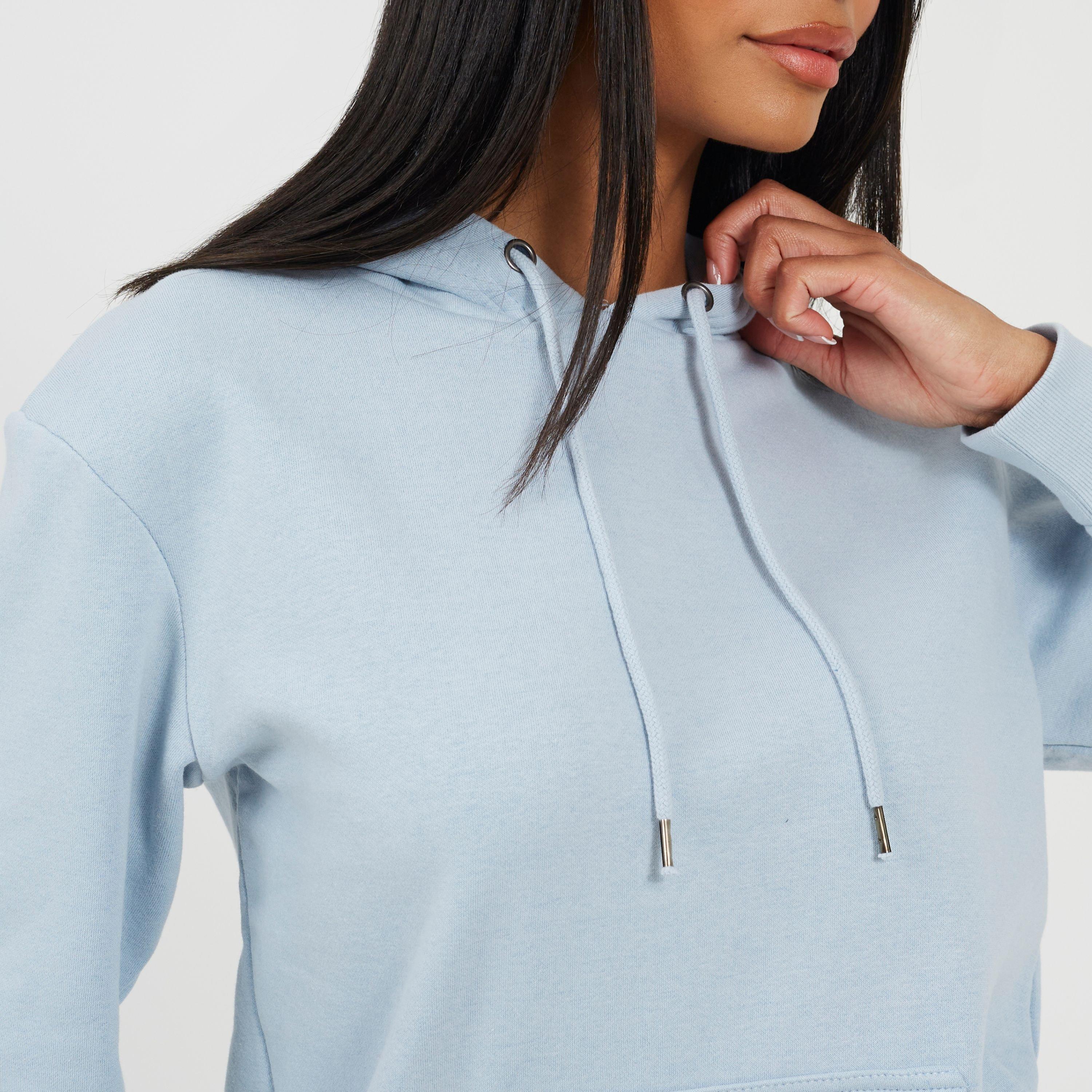 Pale Blue - Brave Soul - Pullover Hooded Sweatshirt with Kangaroo Pocket - 3